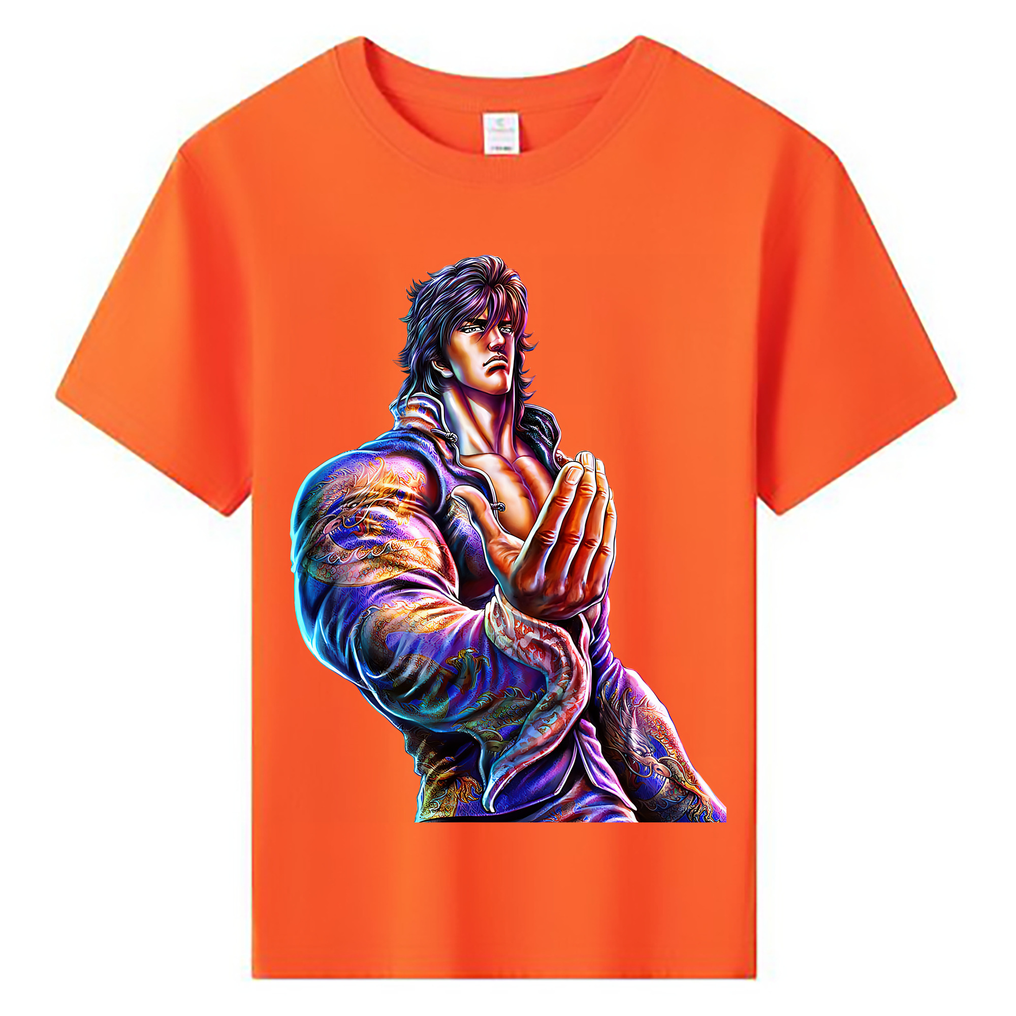 （画像用） 北斗の拳 Fist of the North Star 綿100％キッズTシャツ（フロントプリント）