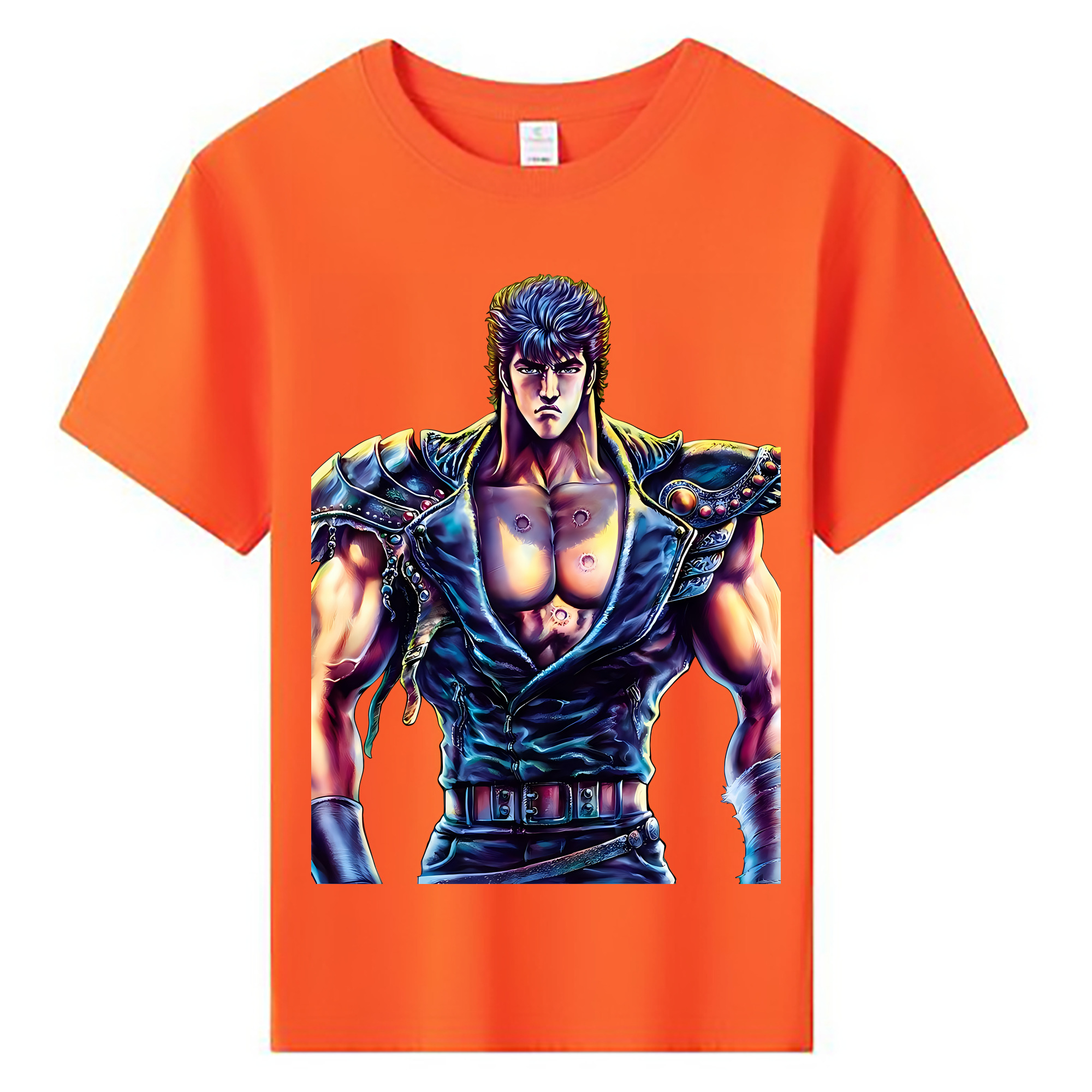 （画像用） 北斗の拳 Fist of the North Star 綿100％キッズTシャツ（フロントプリント）