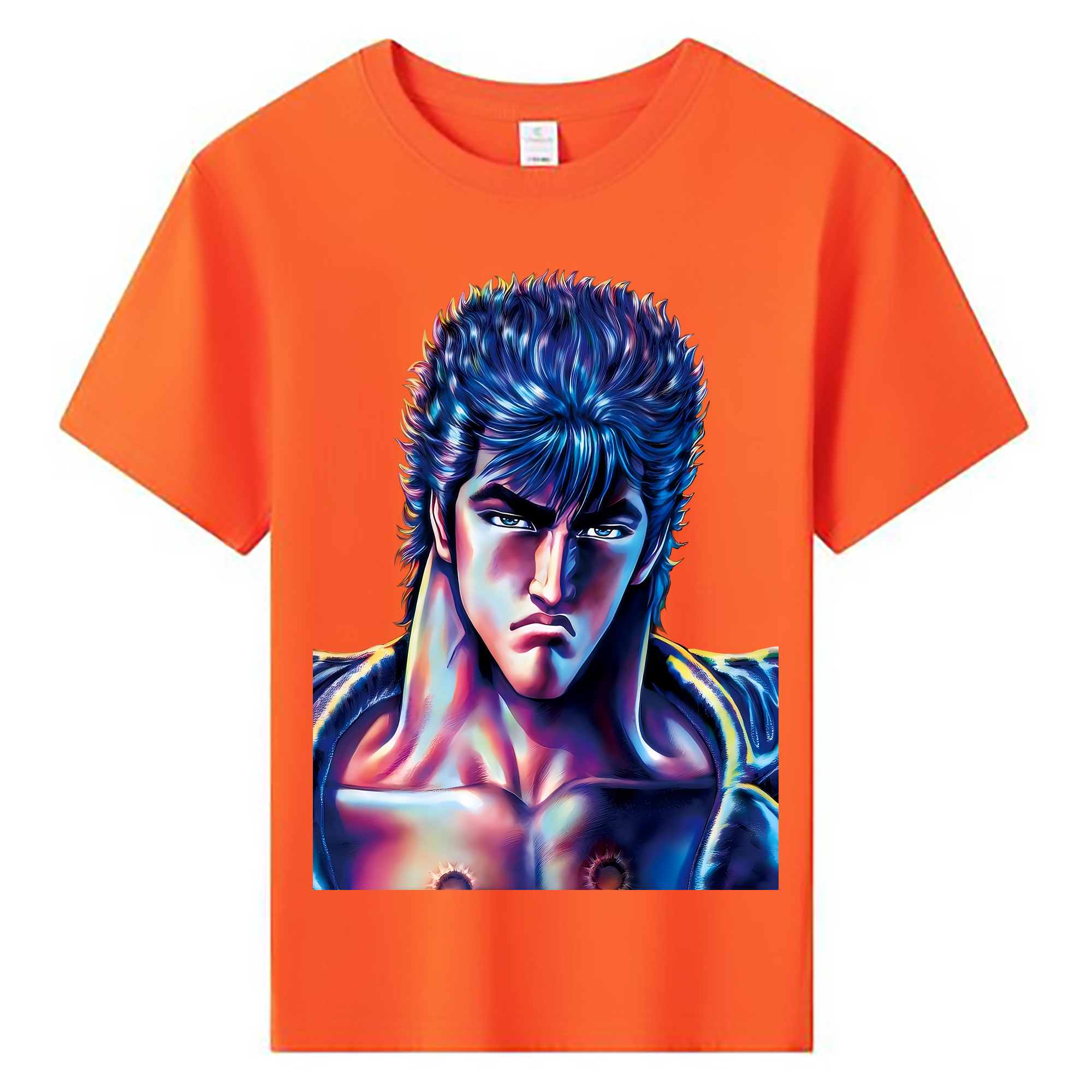 （画像用） 北斗の拳 Fist of the North Star 綿100％キッズTシャツ（フロントプリント）