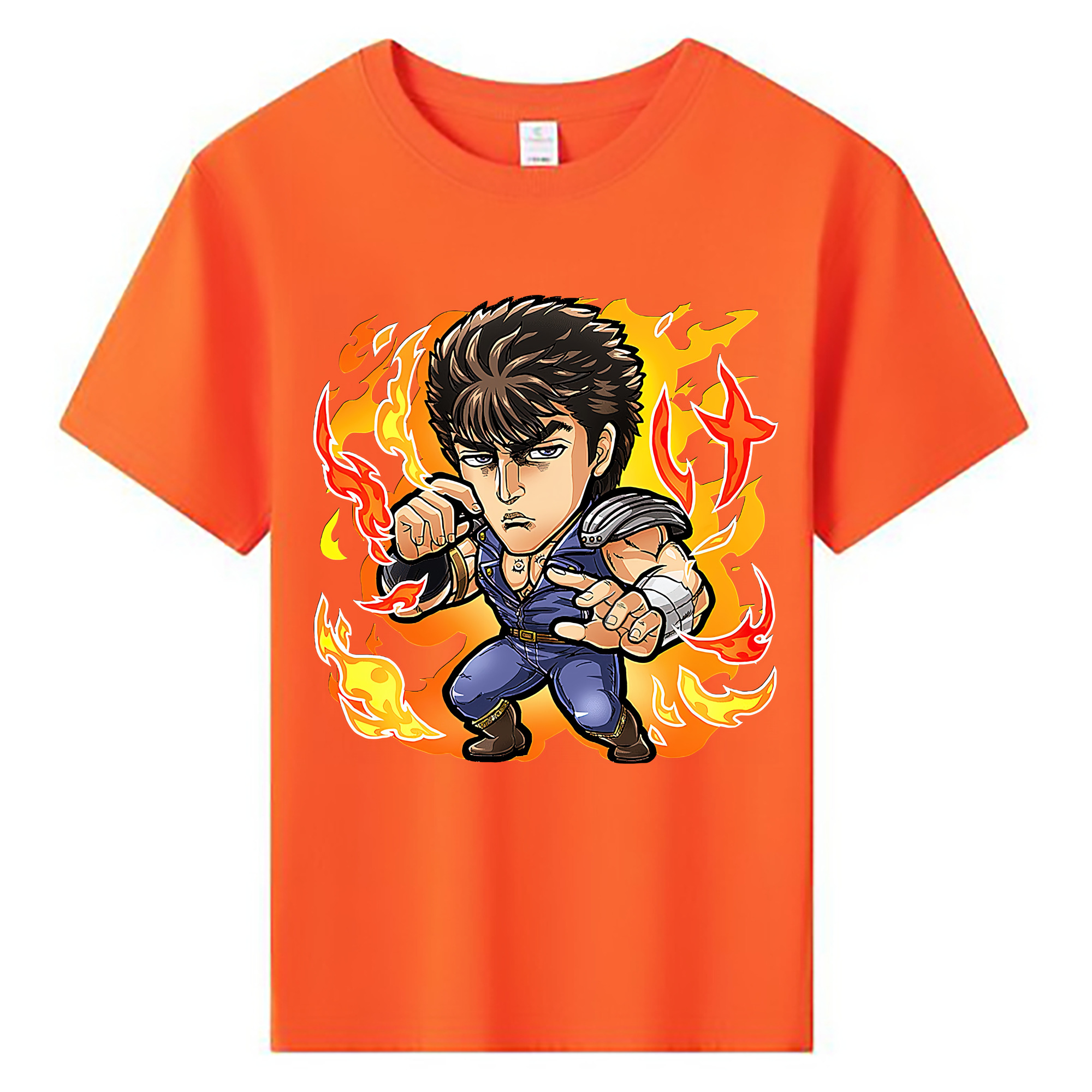 （画像用） 北斗の拳 Fist of the North Star 綿100％キッズTシャツ（フロントプリント）