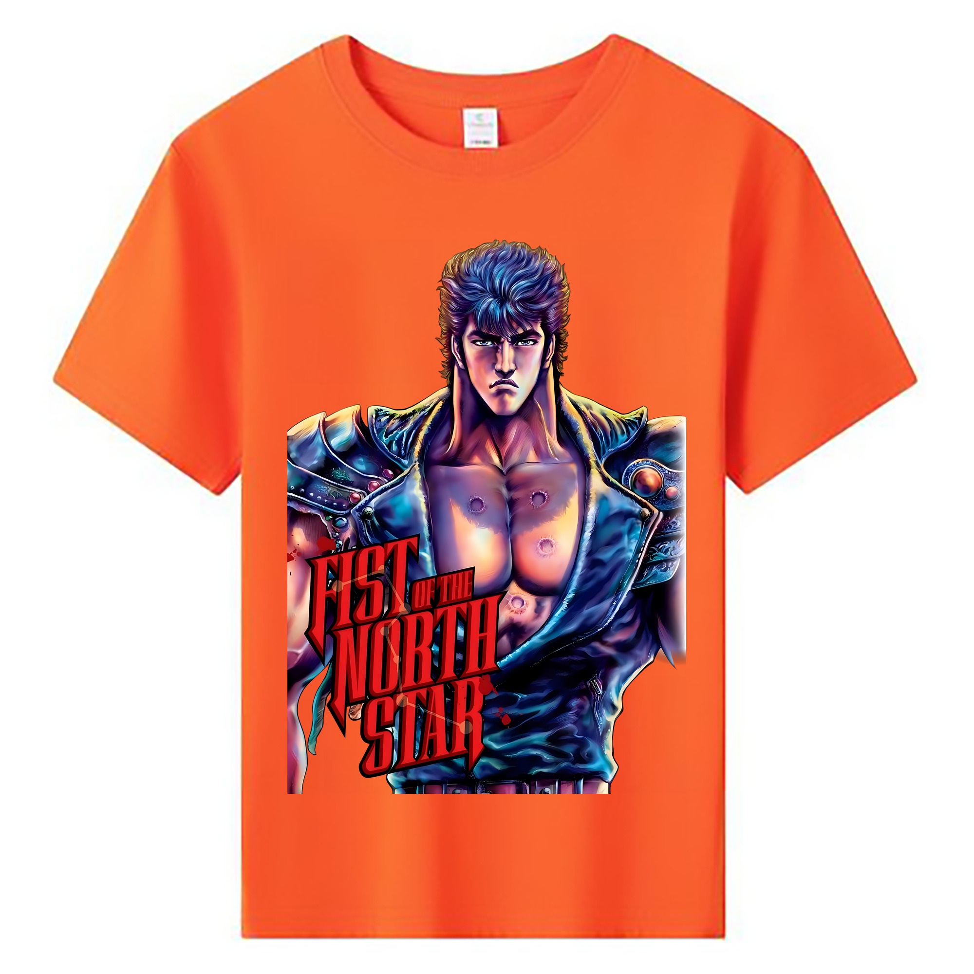 （画像用） 北斗の拳 Fist of the North Star 綿100％キッズTシャツ（フロントプリント）