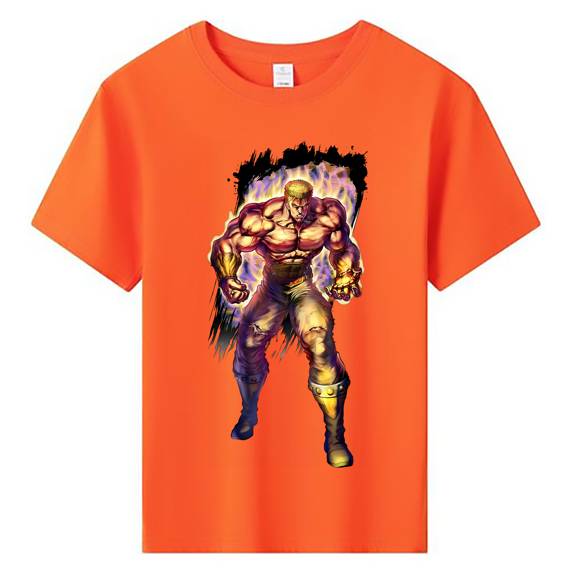 （画像用） 北斗の拳 Fist of the North Star 綿100％キッズTシャツ（フロントプリント）