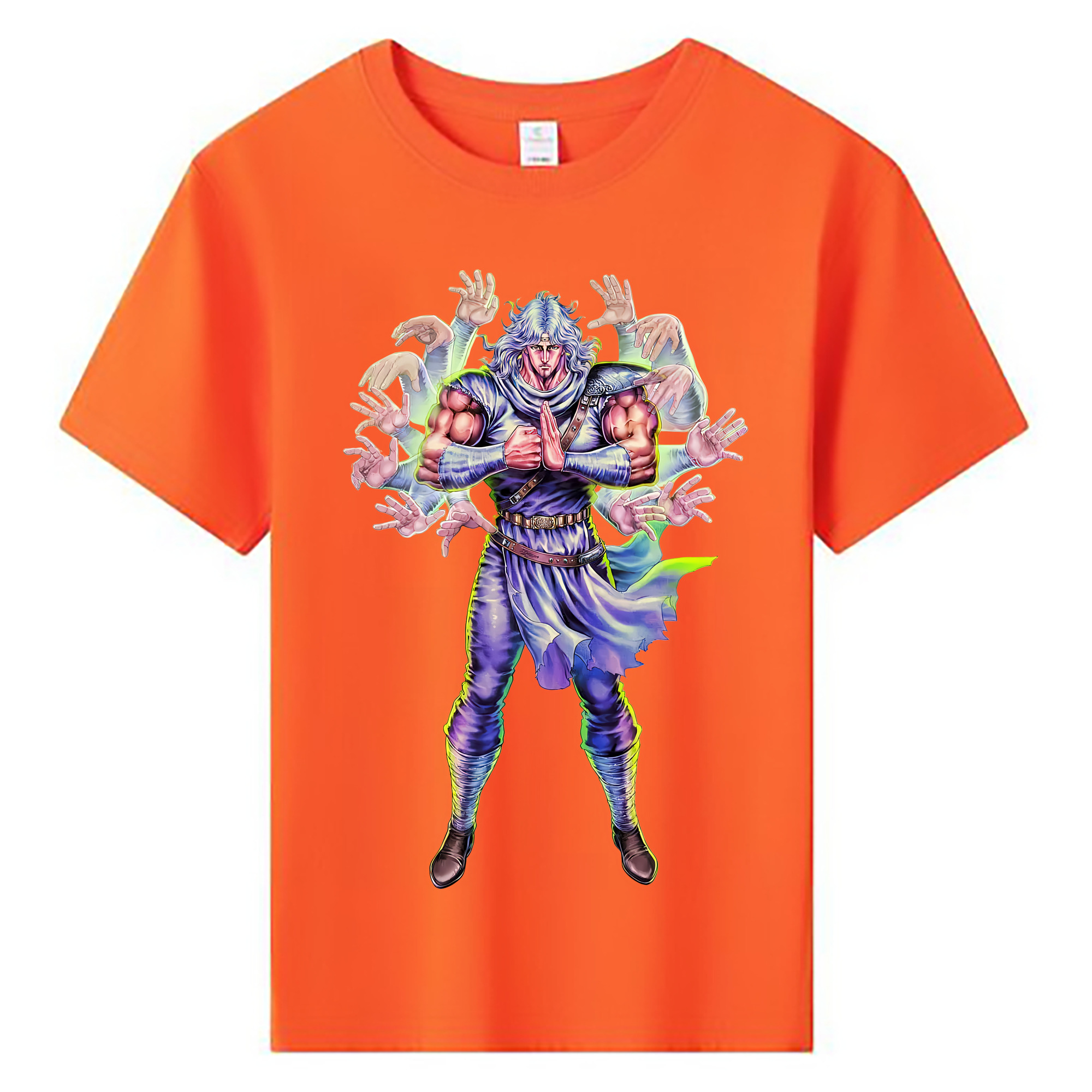（画像用） 北斗の拳 Fist of the North Star 綿100％キッズTシャツ（フロントプリント）