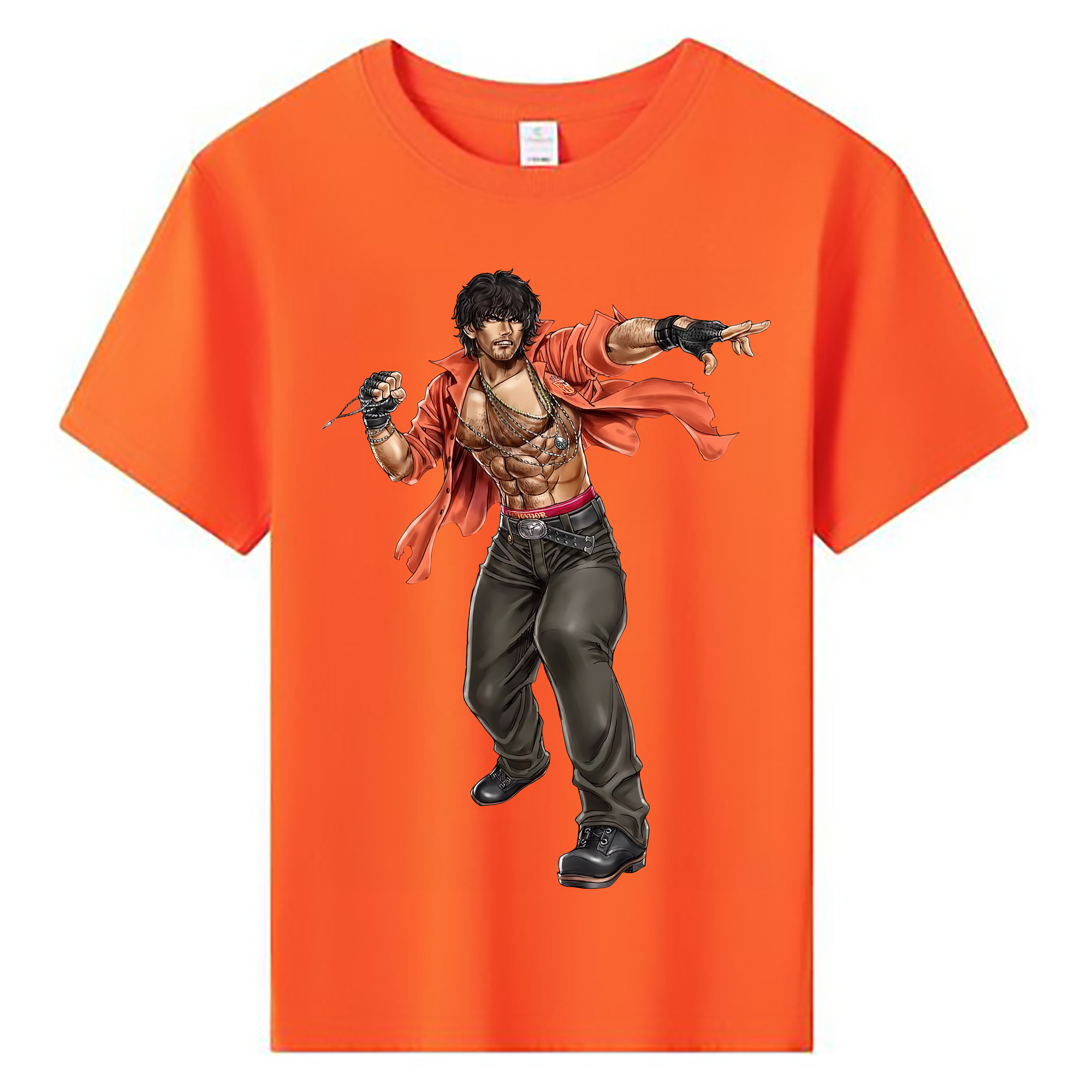 （画像用） 北斗の拳 Fist of the North Star 綿100％キッズTシャツ（フロントプリント）
