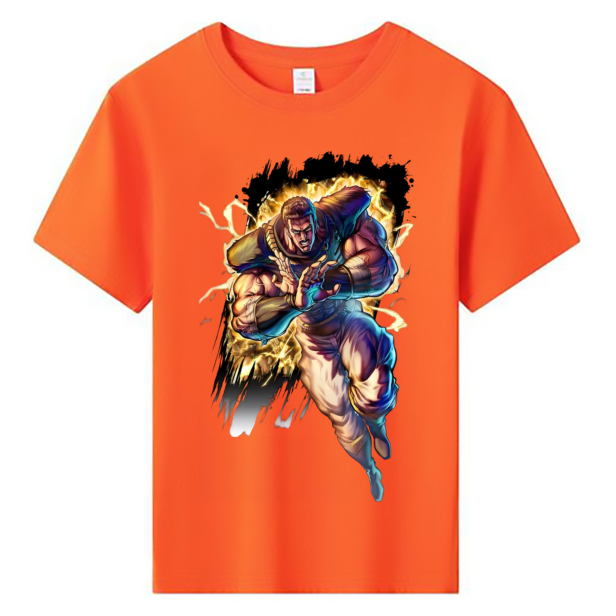 北斗の拳 Fist of the North Star 綿100％キッズTシャツ（フロントプリント）