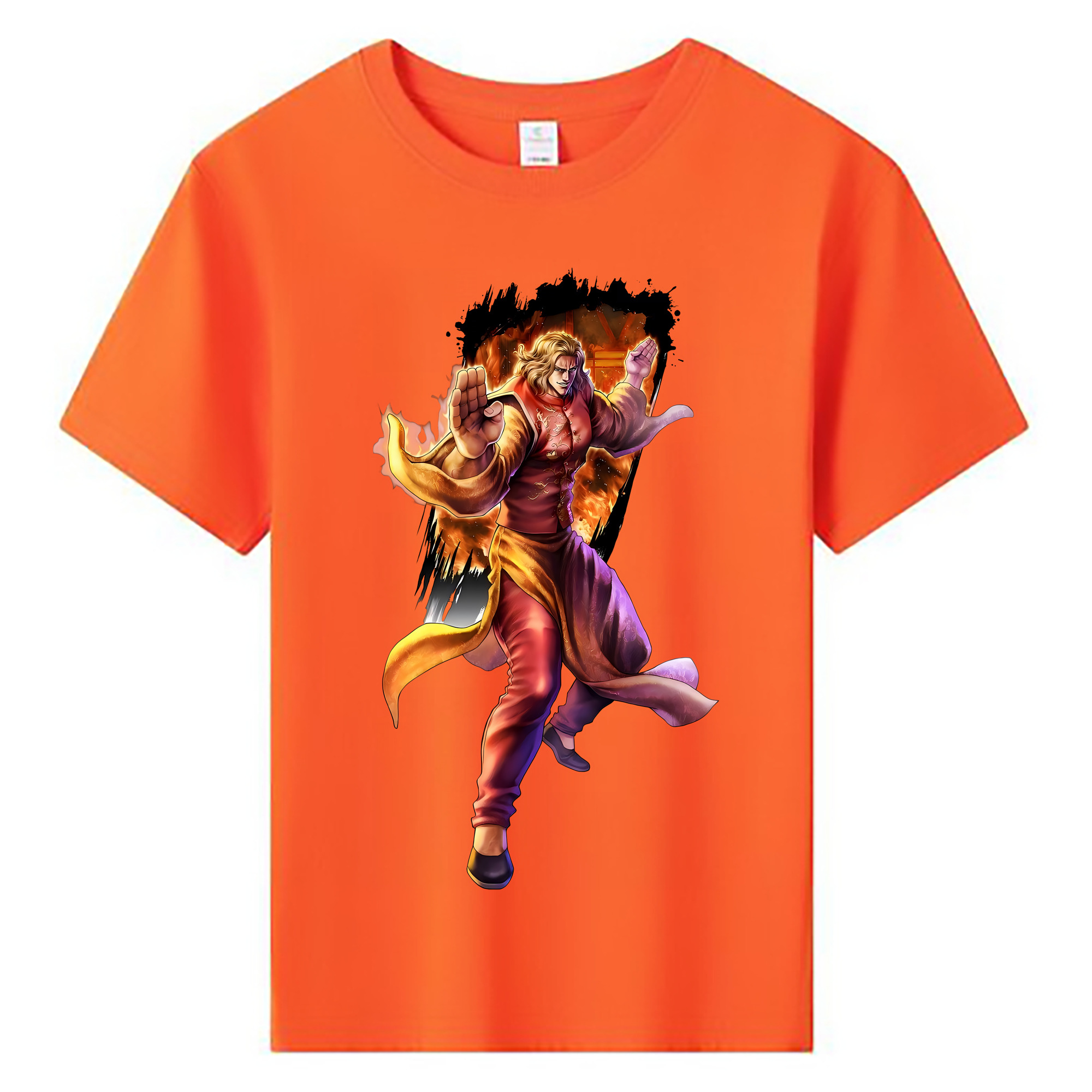 （画像用） 北斗の拳 Fist of the North Star 綿100％キッズTシャツ（フロントプリント）