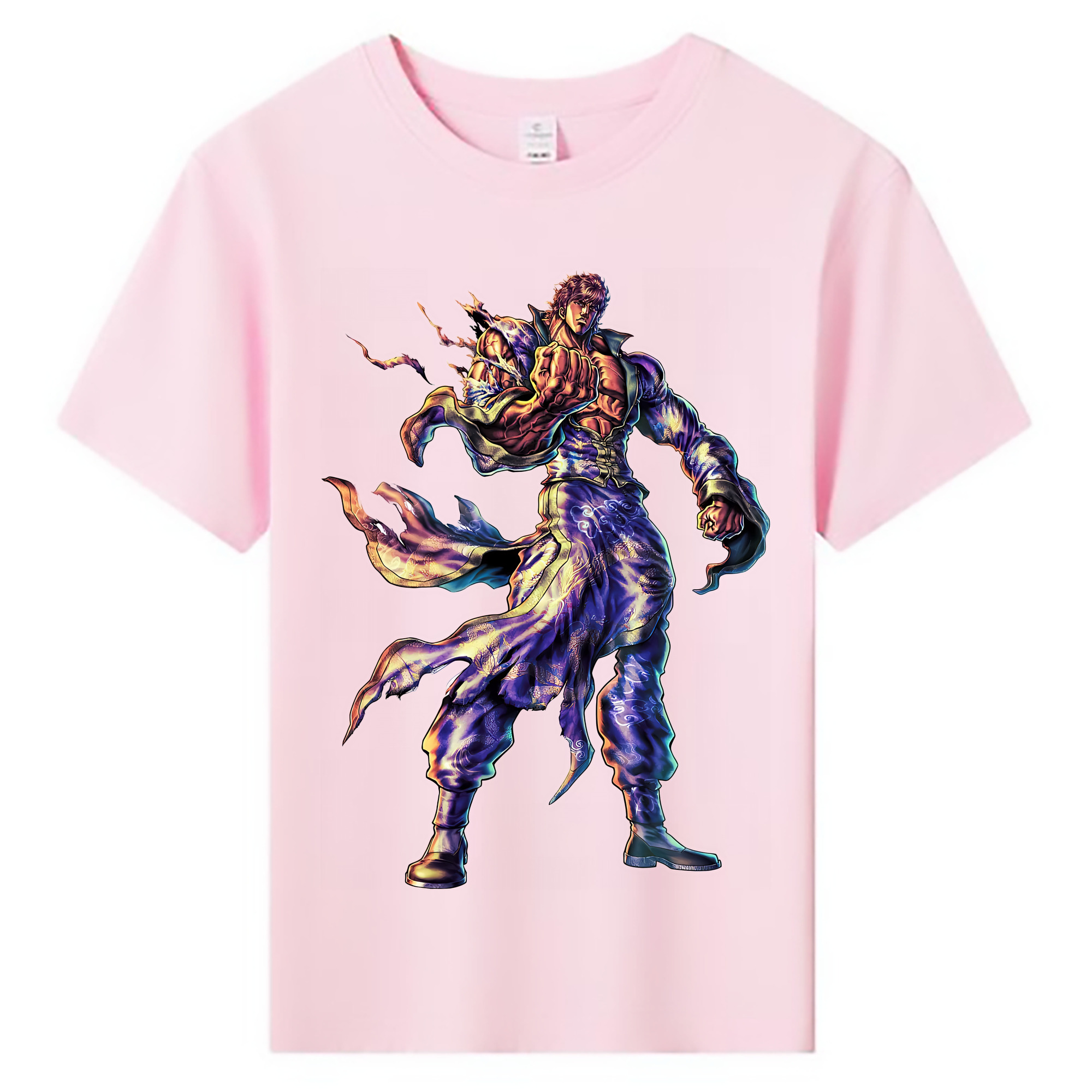 （画像用） 北斗の拳 Fist of the North Star 綿100％キッズTシャツ（フロントプリント）