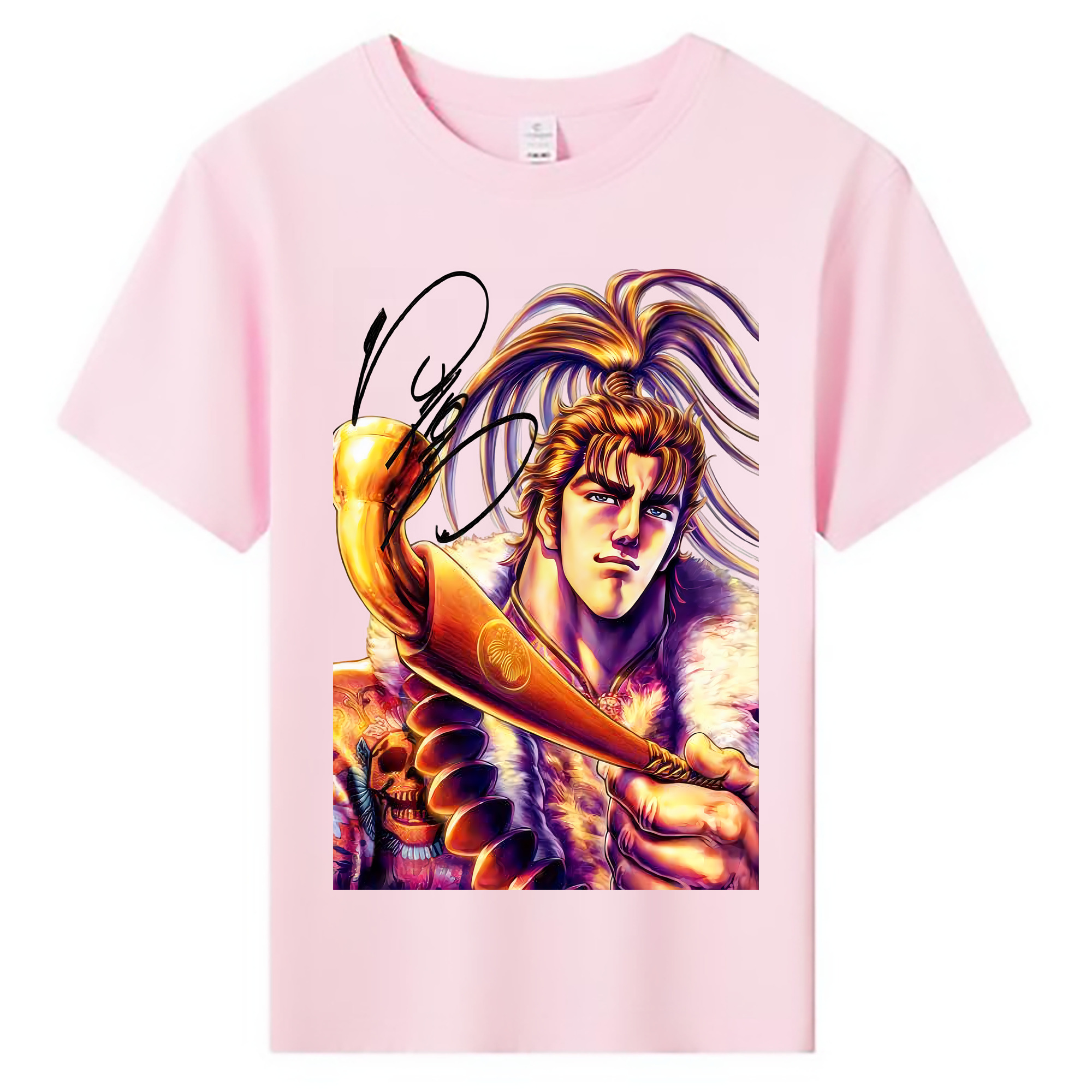 （画像用） 北斗の拳 Fist of the North Star 綿100％キッズTシャツ（フロントプリント）
