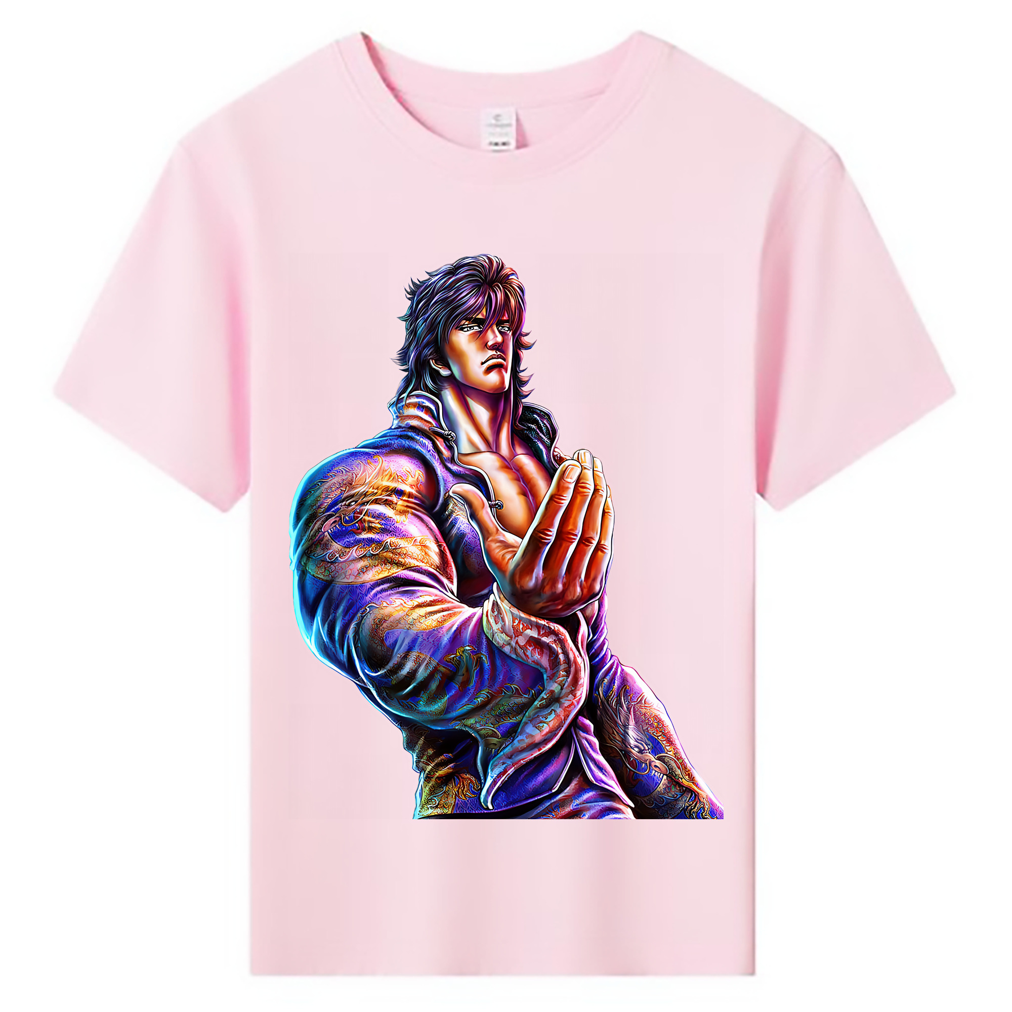 （画像用） 北斗の拳 Fist of the North Star 綿100％キッズTシャツ（フロントプリント）