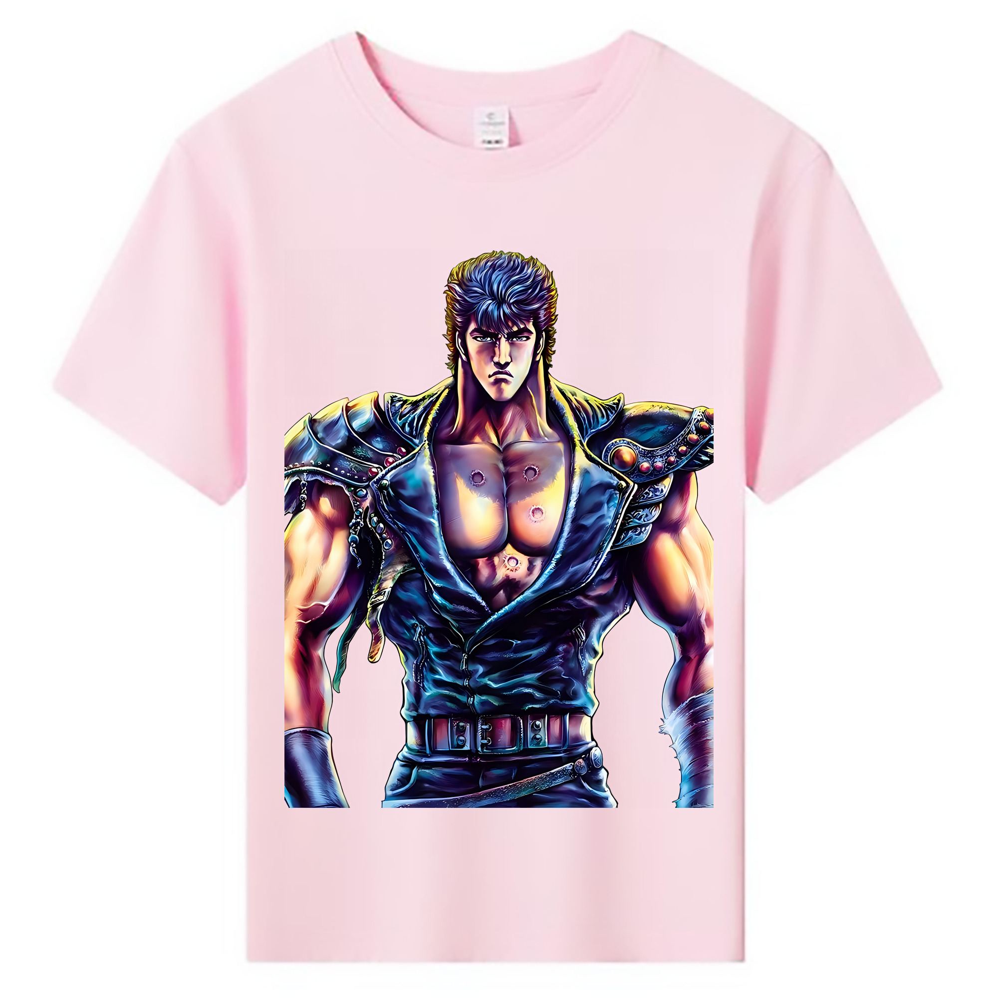 （画像用） 北斗の拳 Fist of the North Star 綿100％キッズTシャツ（フロントプリント）