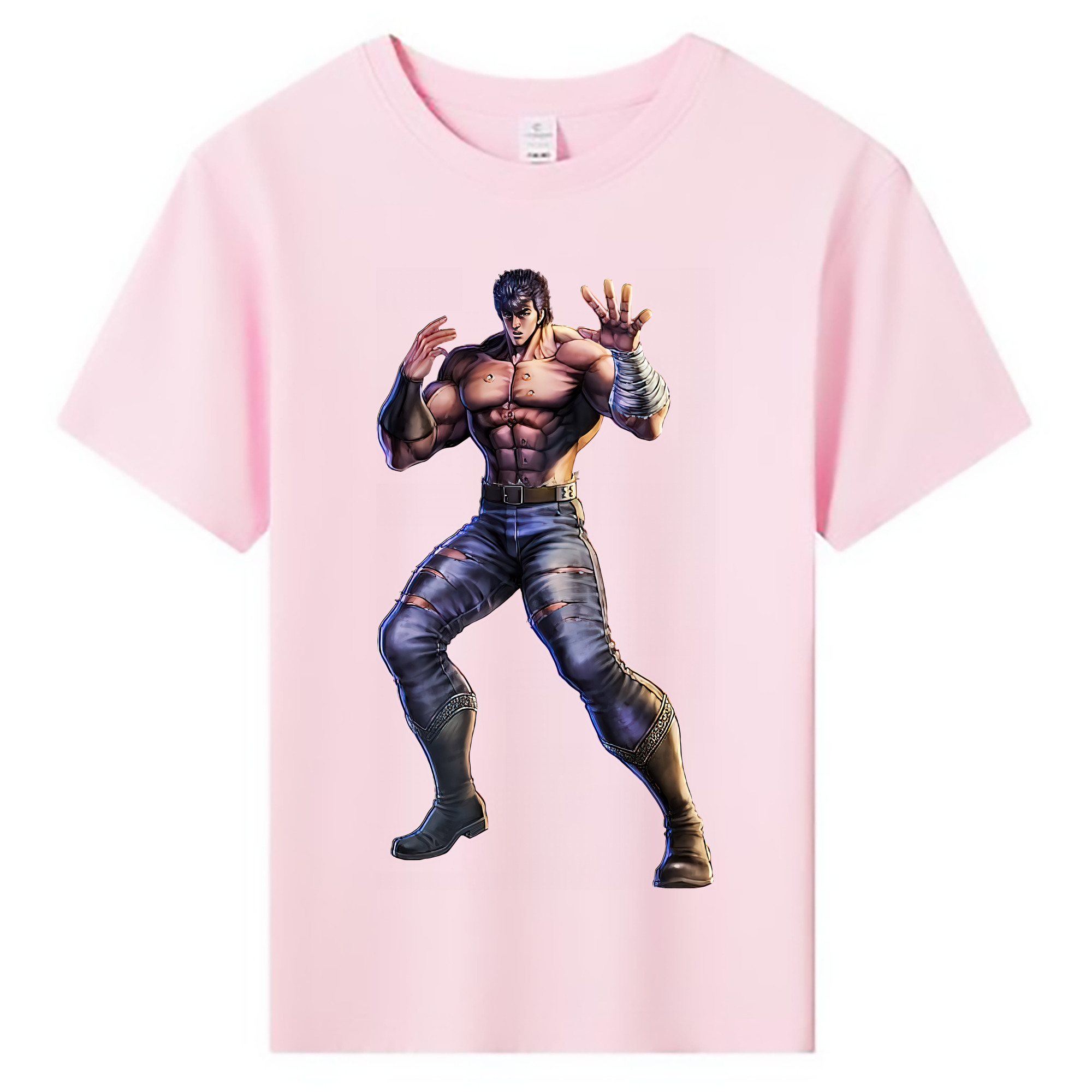 （画像用） 北斗の拳 Fist of the North Star 綿100％キッズTシャツ（フロントプリント）
