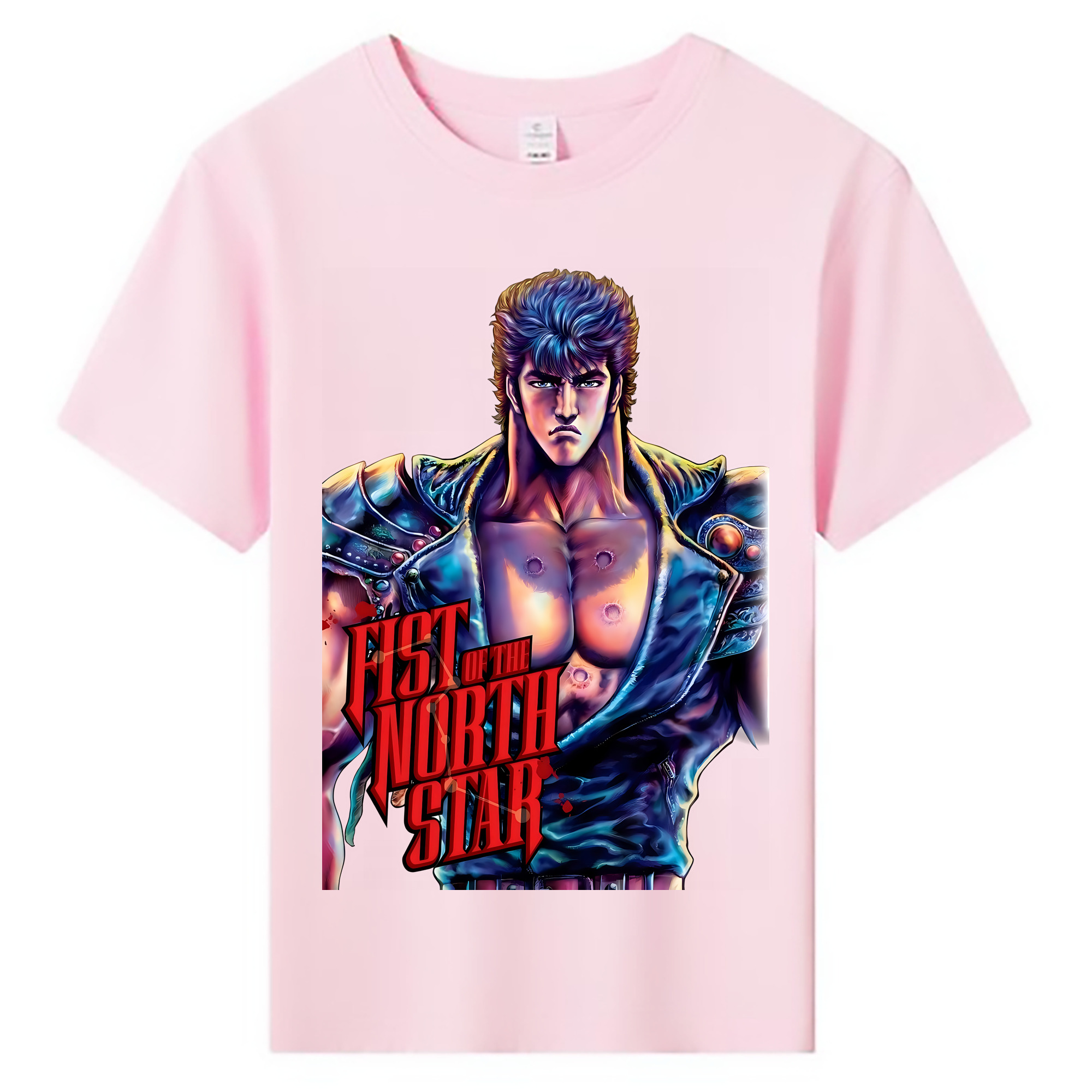 （画像用） 北斗の拳 Fist of the North Star 綿100％キッズTシャツ（フロントプリント）