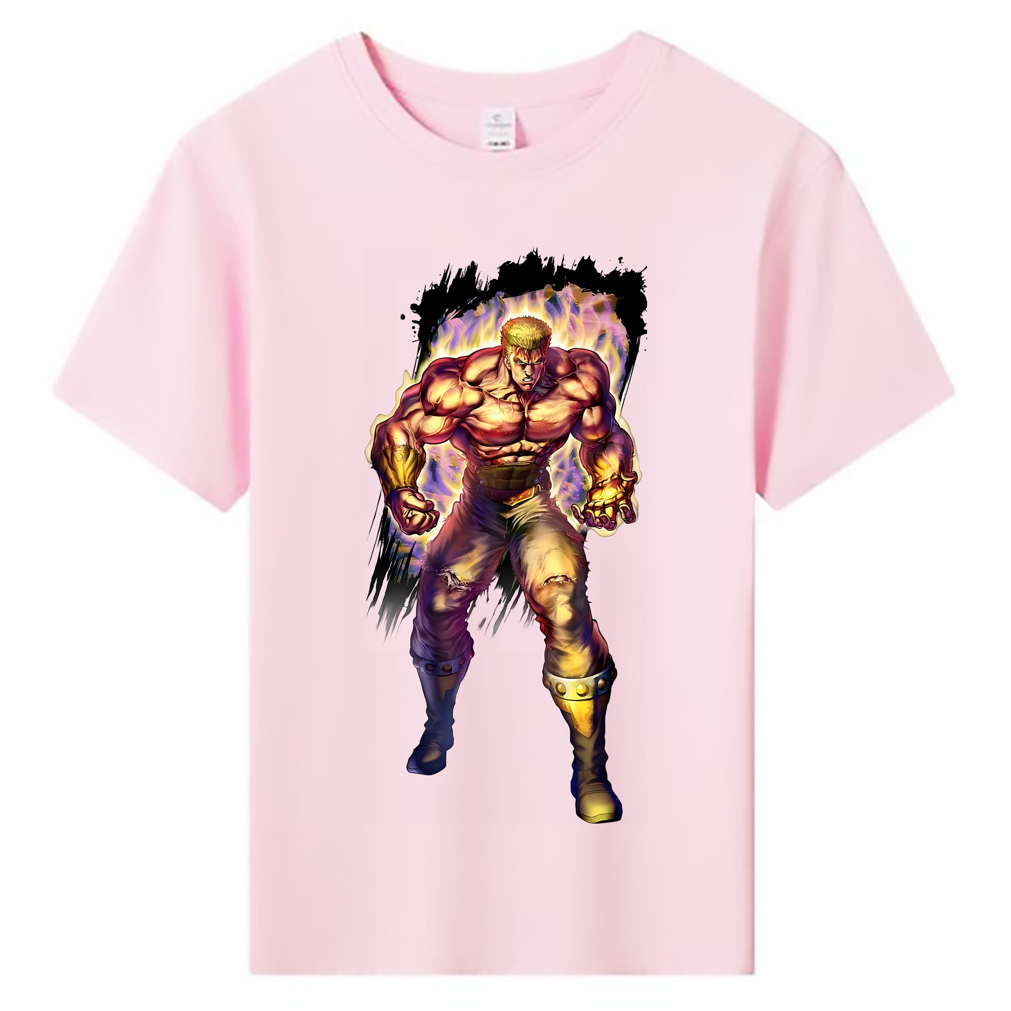 （画像用） 北斗の拳 Fist of the North Star 綿100％キッズTシャツ（フロントプリント）
