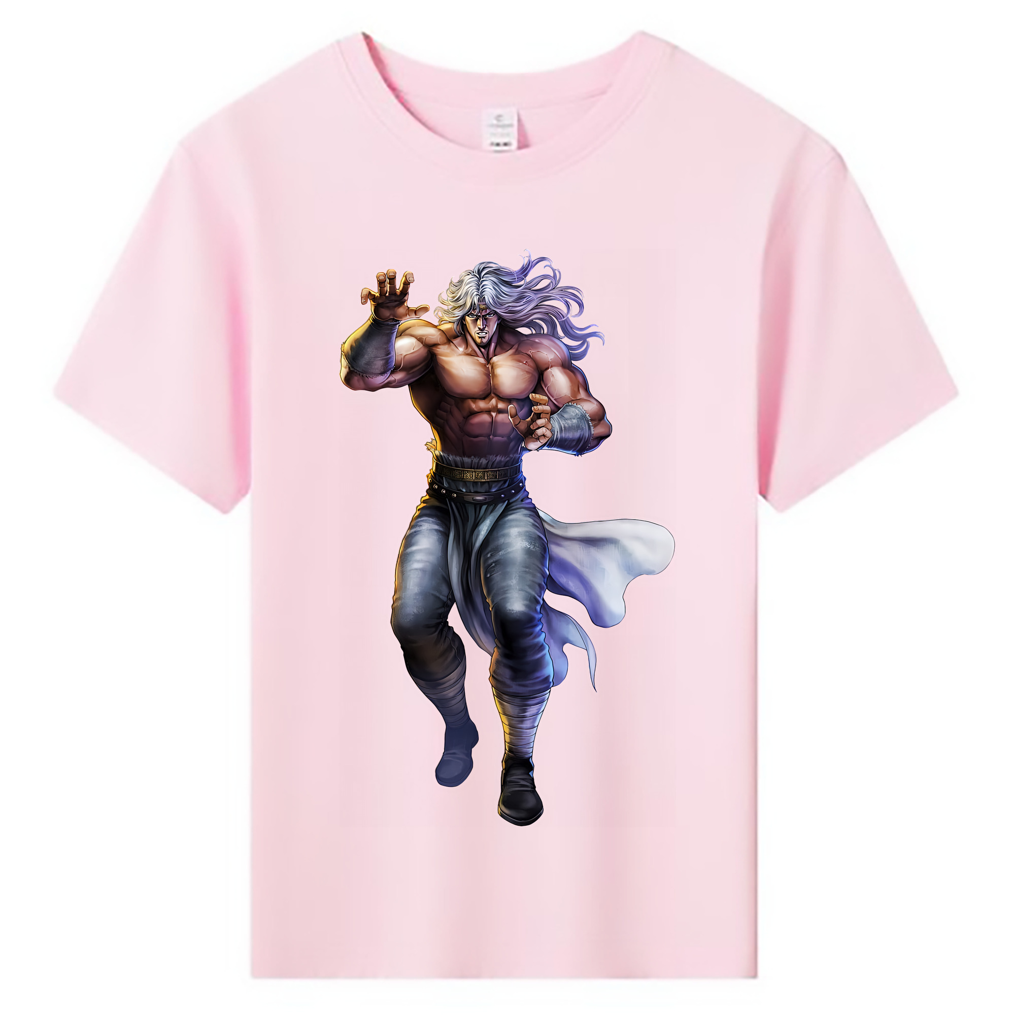 （画像用） 北斗の拳 Fist of the North Star 綿100％キッズTシャツ（フロントプリント）