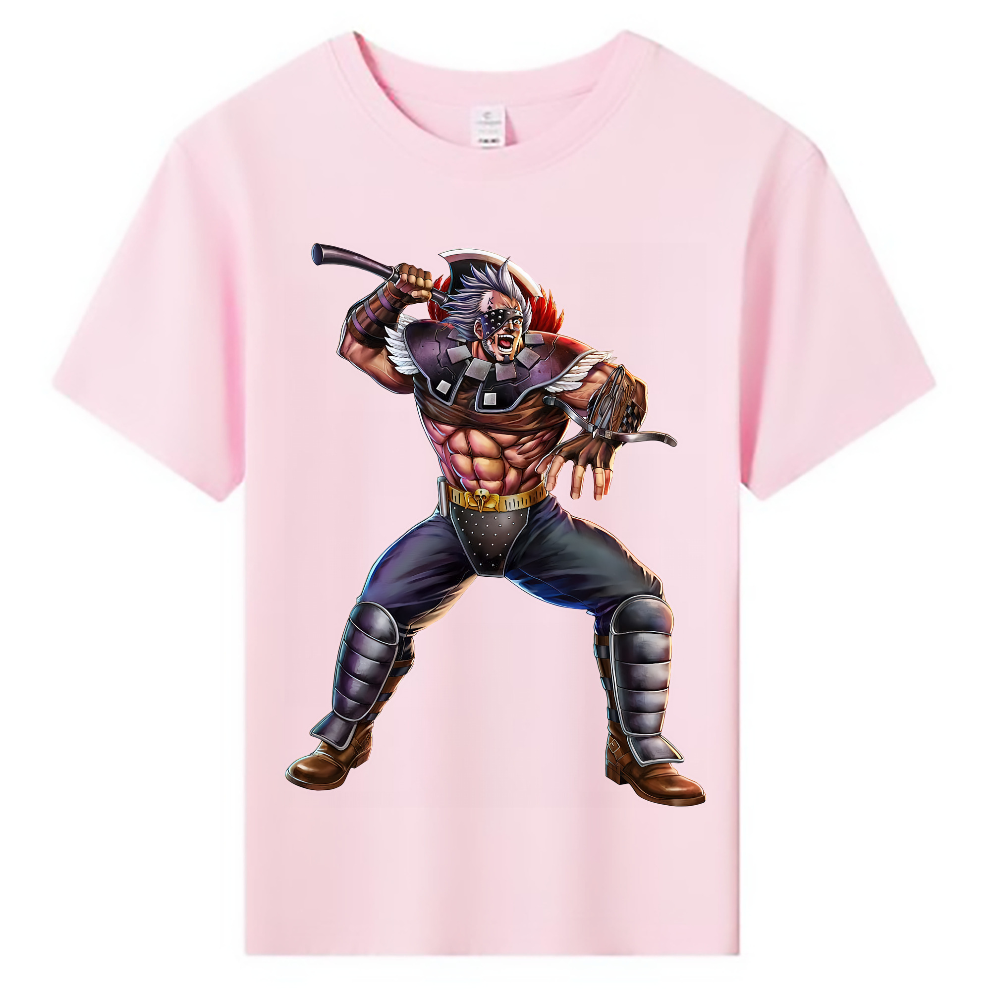 （画像用） 北斗の拳 Fist of the North Star 綿100％キッズTシャツ（フロントプリント）