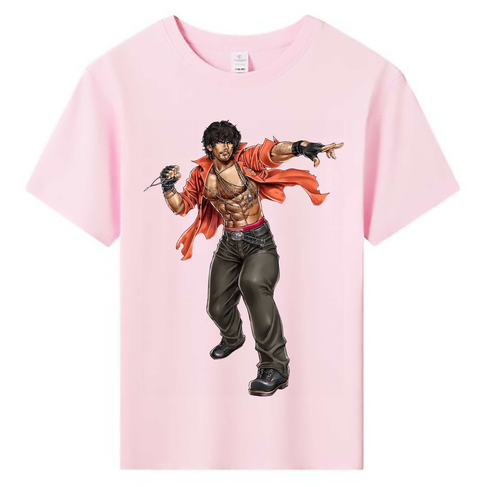 （画像用） 北斗の拳 Fist of the North Star 綿100％キッズTシャツ（フロントプリント）