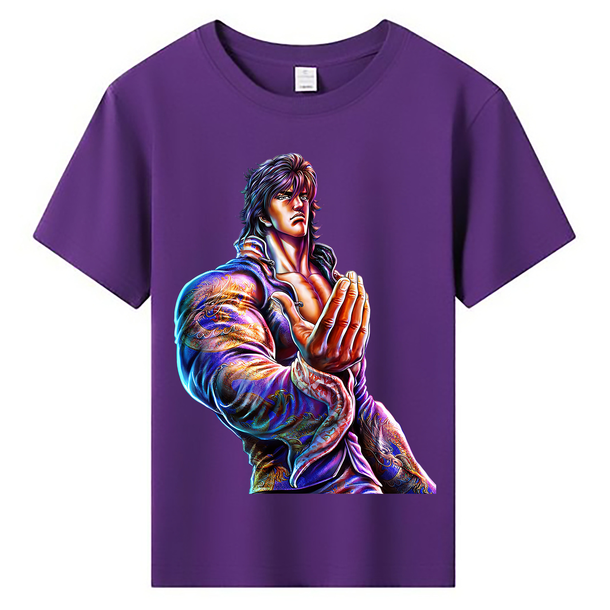 （画像用） 北斗の拳 Fist of the North Star 綿100％キッズTシャツ（フロントプリント）