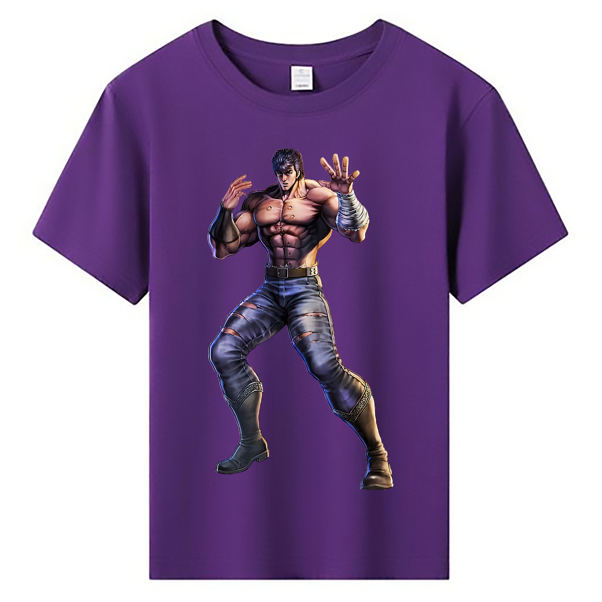 （画像用） 北斗の拳 Fist of the North Star 綿100％キッズTシャツ（フロントプリント）