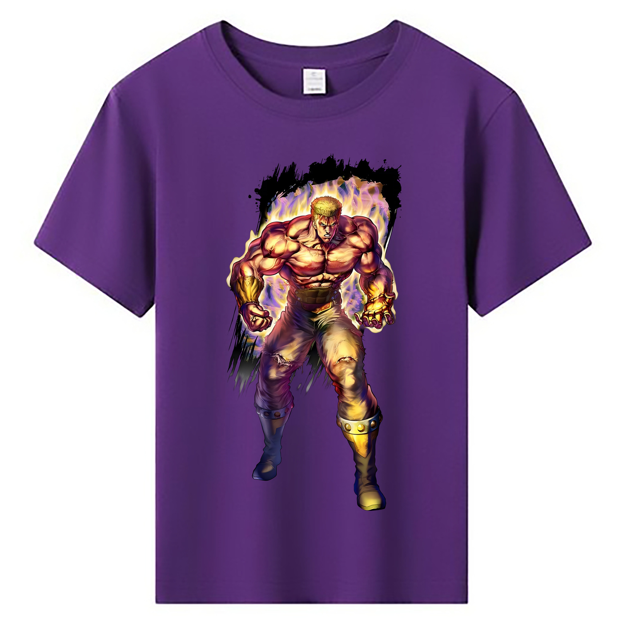（画像用） 北斗の拳 Fist of the North Star 綿100％キッズTシャツ（フロントプリント）