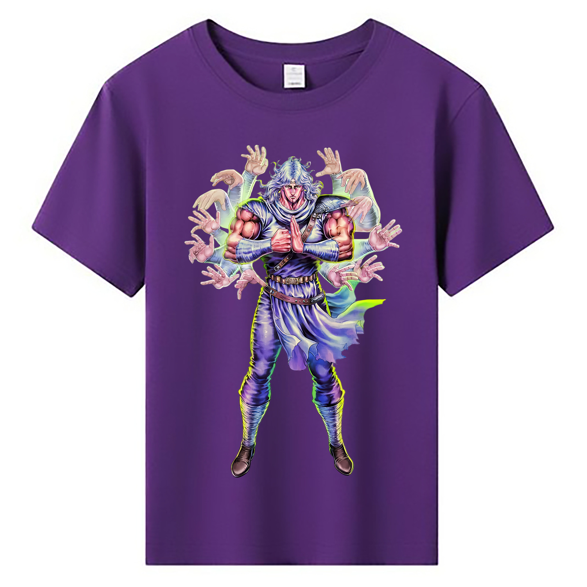（画像用） 北斗の拳 Fist of the North Star 綿100％キッズTシャツ（フロントプリント）
