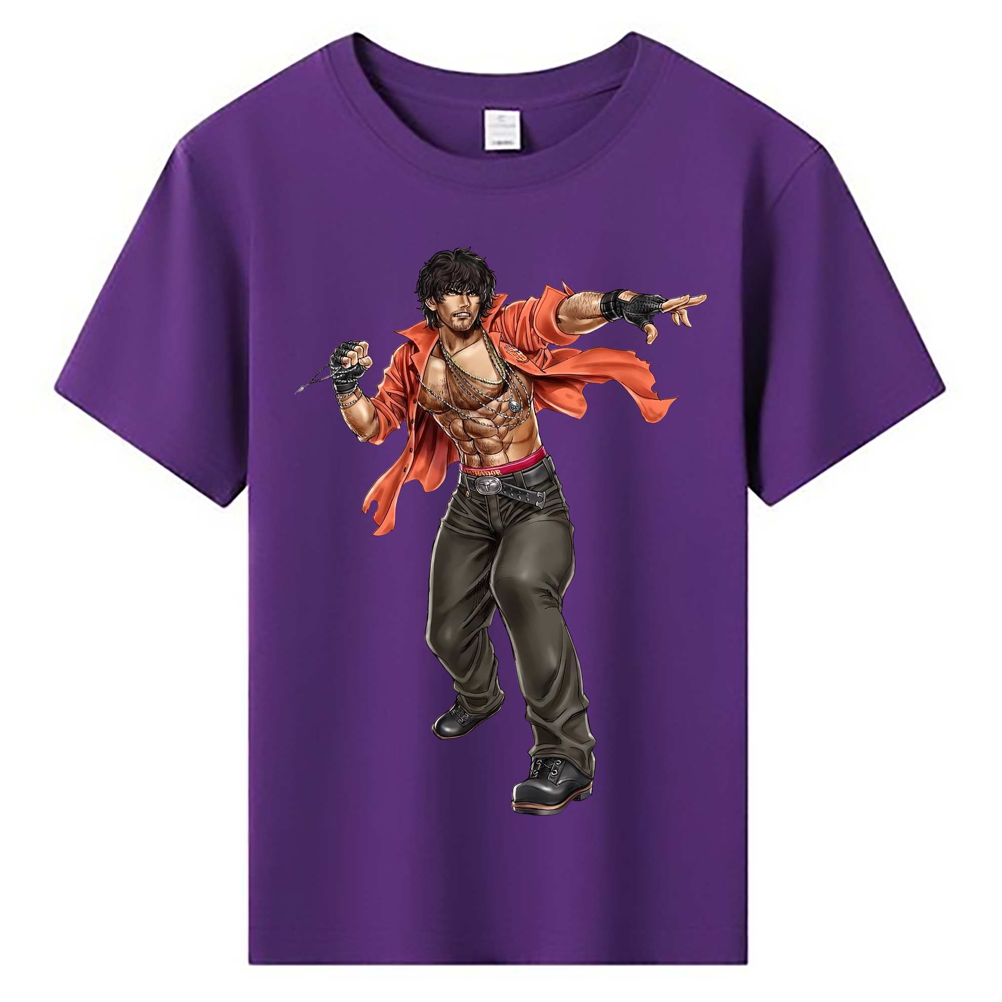 （画像用） 北斗の拳 Fist of the North Star 綿100％キッズTシャツ（フロントプリント）