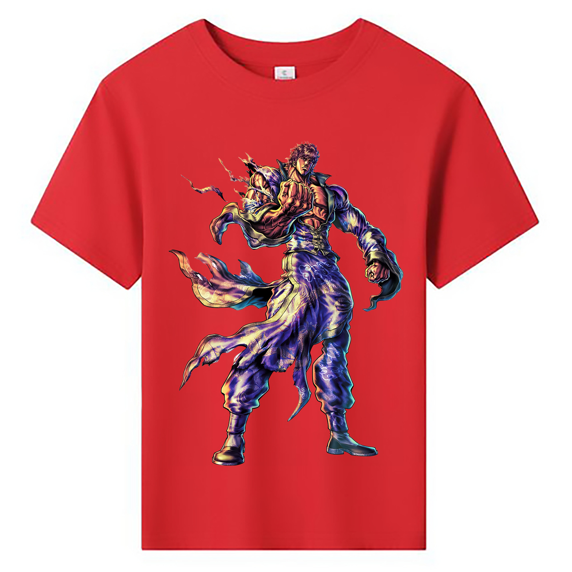 （画像用） 北斗の拳 Fist of the North Star 綿100％キッズTシャツ（フロントプリント）