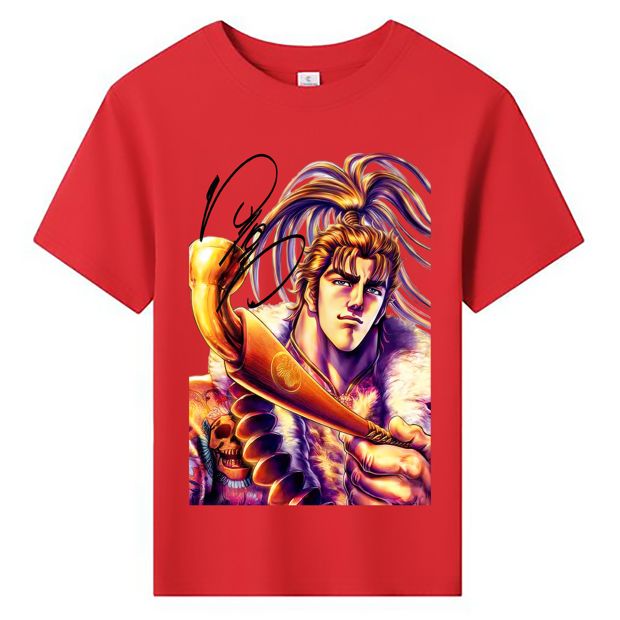（画像用） 北斗の拳 Fist of the North Star 綿100％キッズTシャツ（フロントプリント）