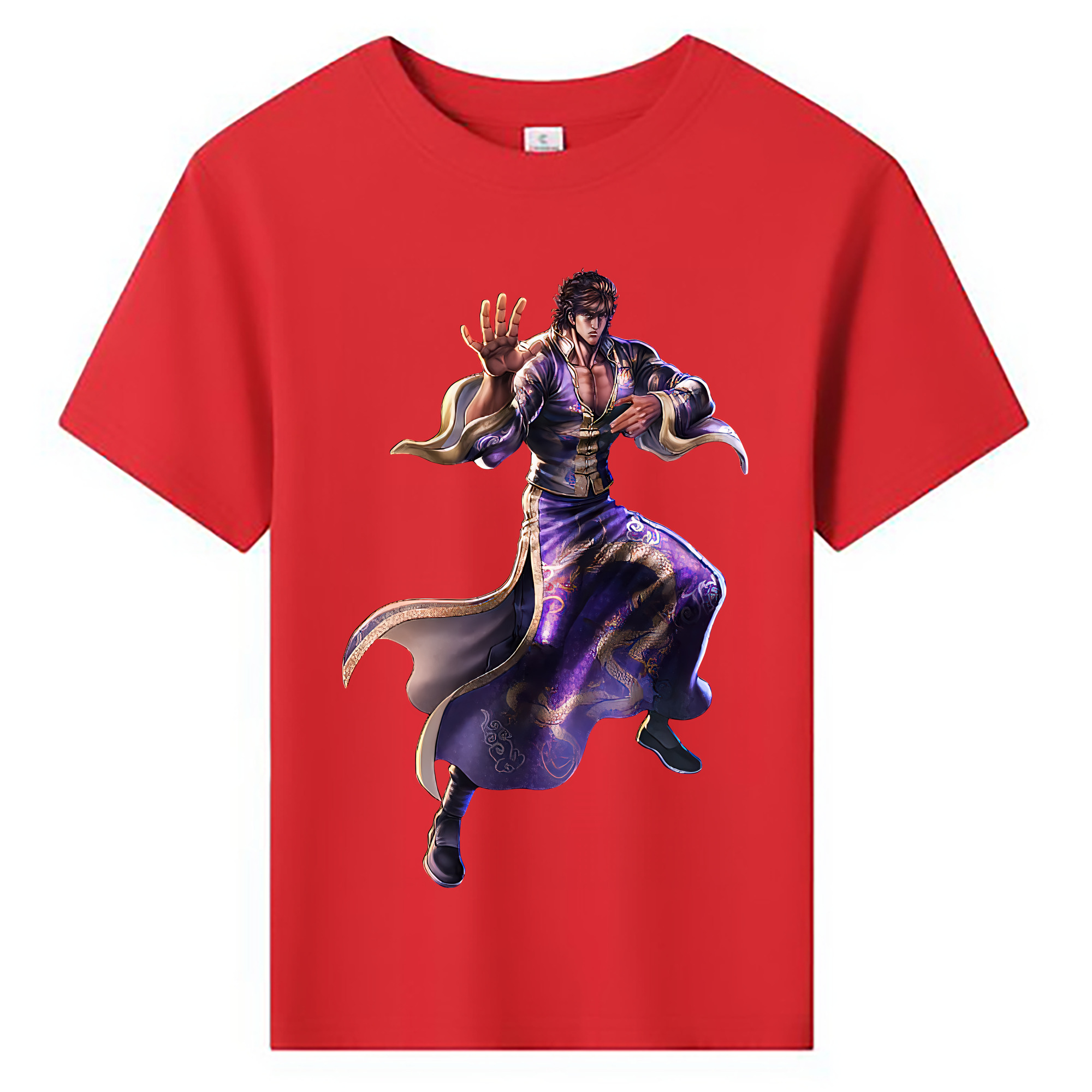 （画像用） 北斗の拳 Fist of the North Star 綿100％キッズTシャツ（フロントプリント）