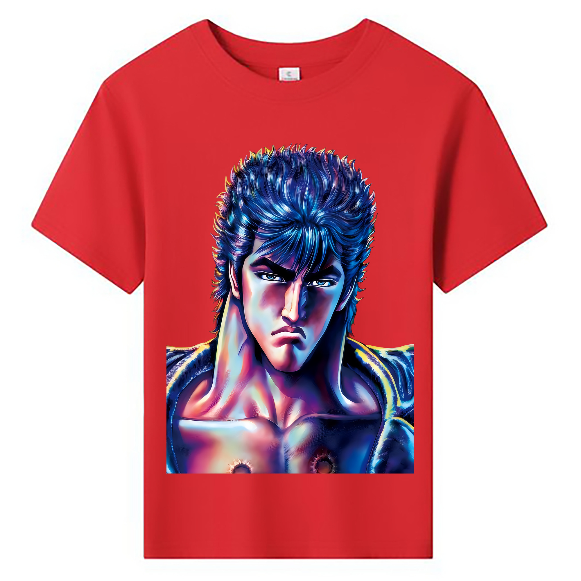 （画像用） 北斗の拳 Fist of the North Star 綿100％キッズTシャツ（フロントプリント）