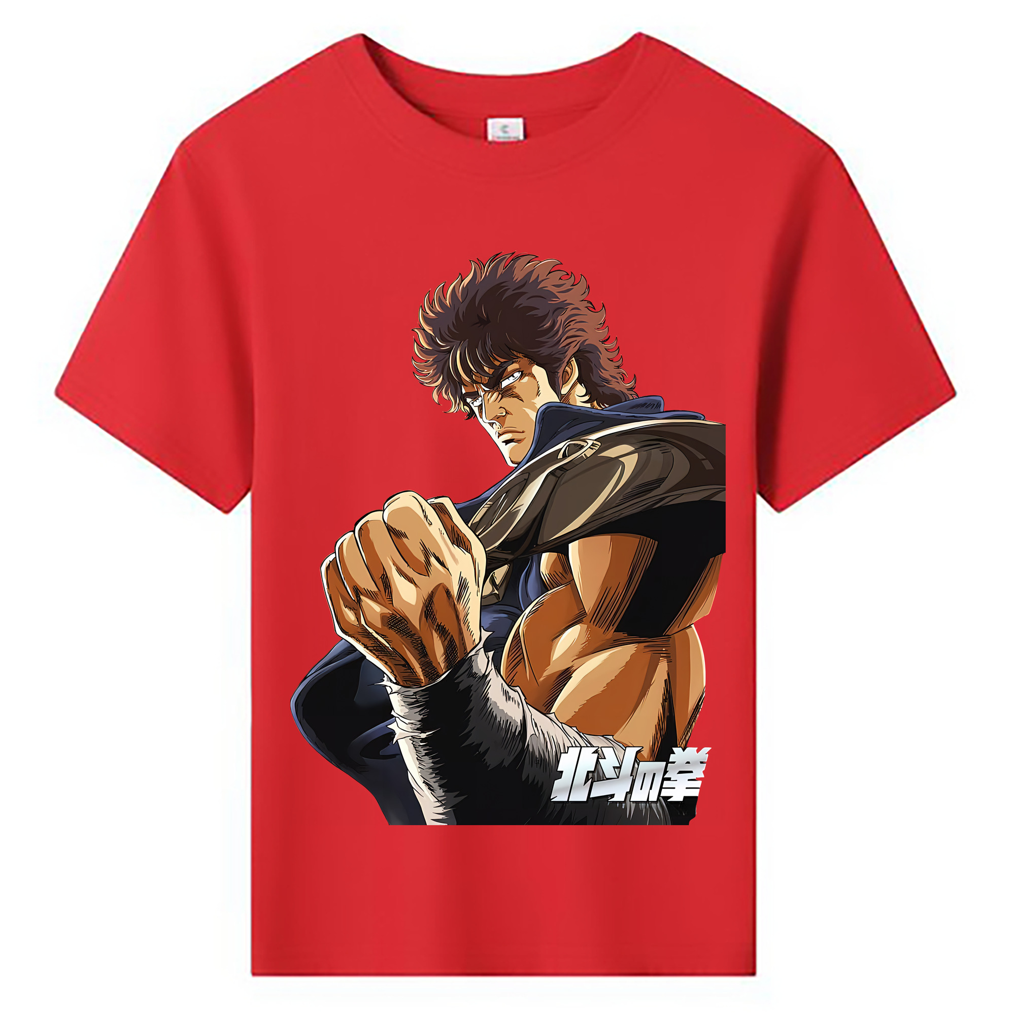 （画像用） 北斗の拳 Fist of the North Star 綿100％キッズTシャツ（フロントプリント）