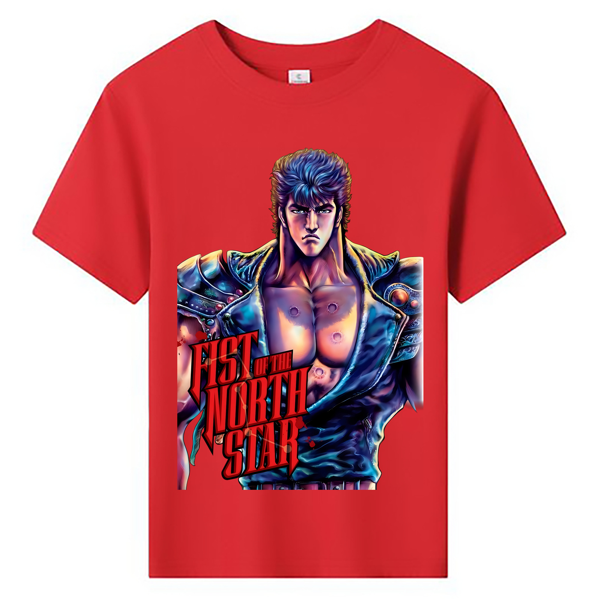 （画像用） 北斗の拳 Fist of the North Star 綿100％キッズTシャツ（フロントプリント）