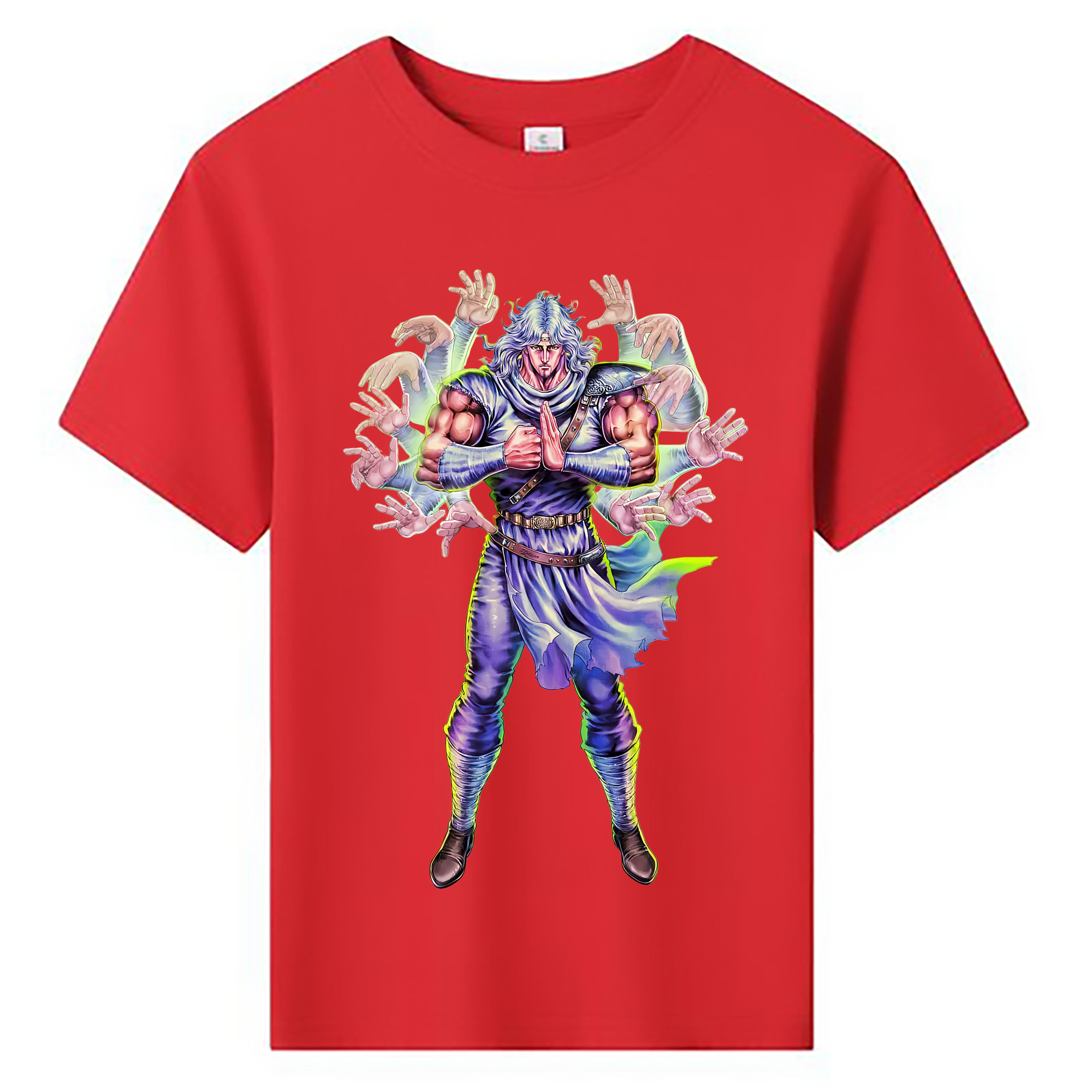 （画像用） 北斗の拳 Fist of the North Star 綿100％キッズTシャツ（フロントプリント）