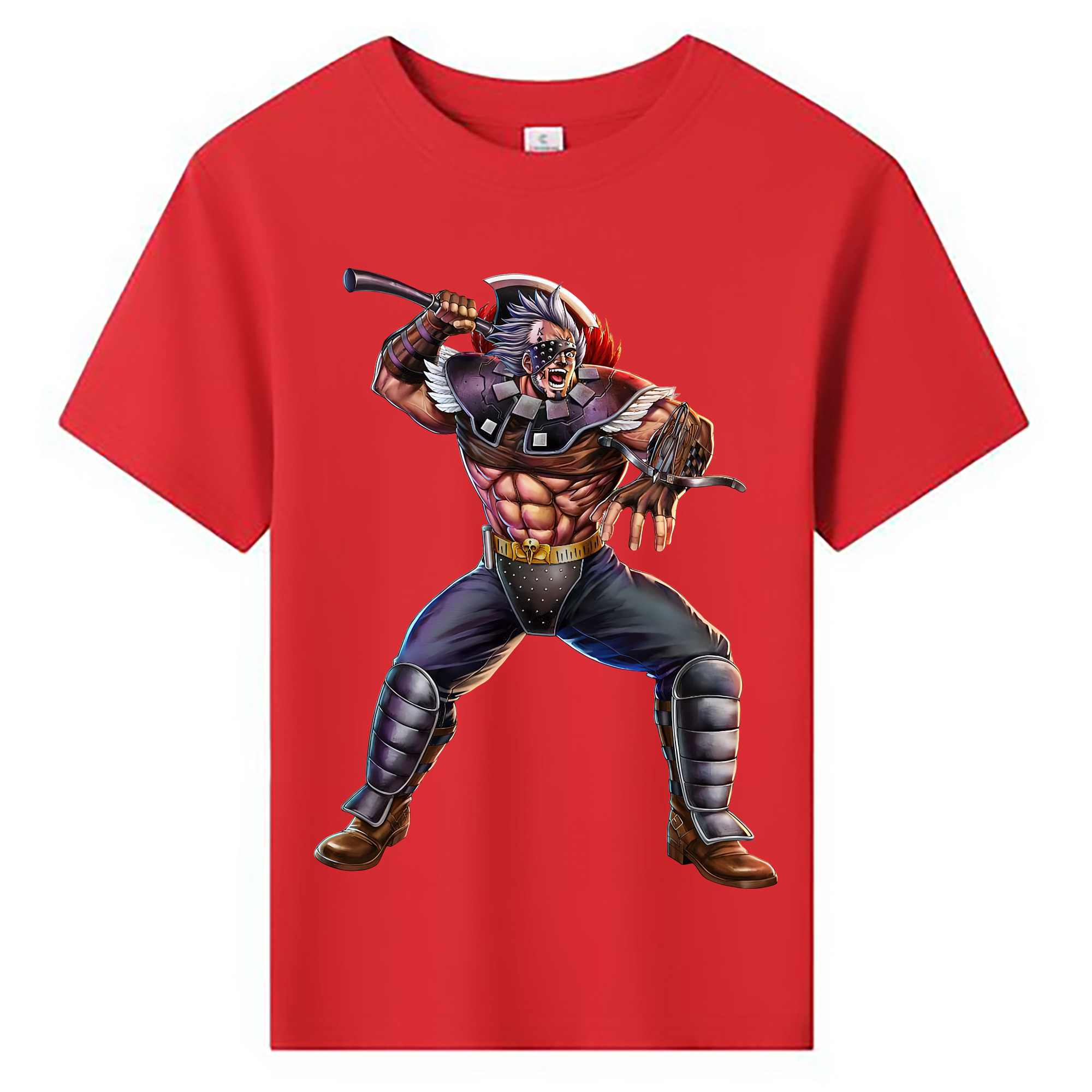 （画像用） 北斗の拳 Fist of the North Star 綿100％キッズTシャツ（フロントプリント）