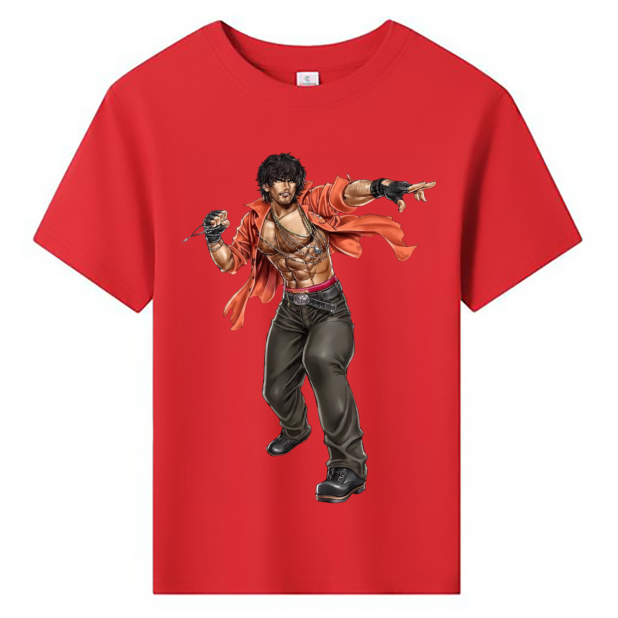 （画像用） 北斗の拳 Fist of the North Star 綿100％キッズTシャツ（フロントプリント）