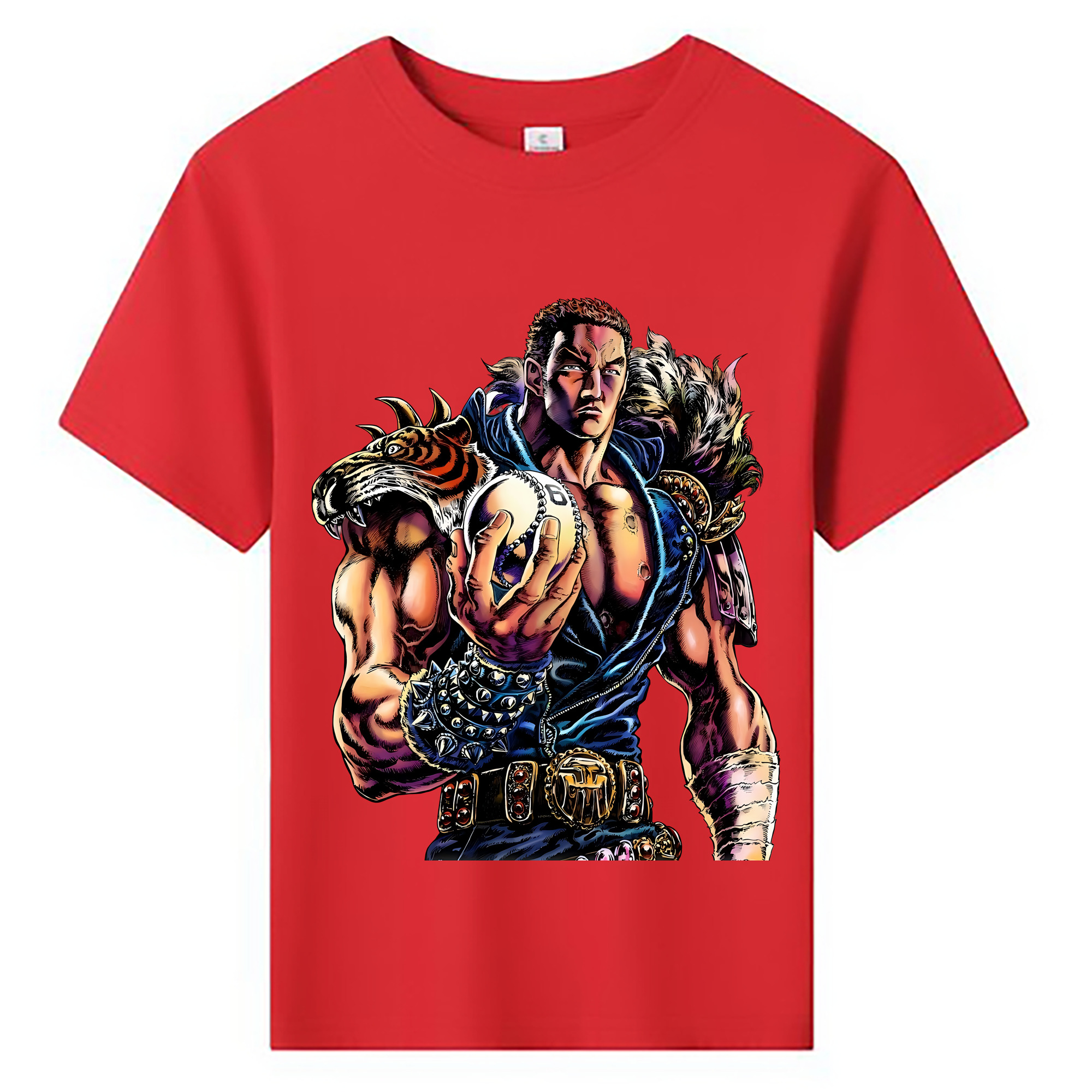 （画像用） 北斗の拳 Fist of the North Star 綿100％キッズTシャツ（フロントプリント）