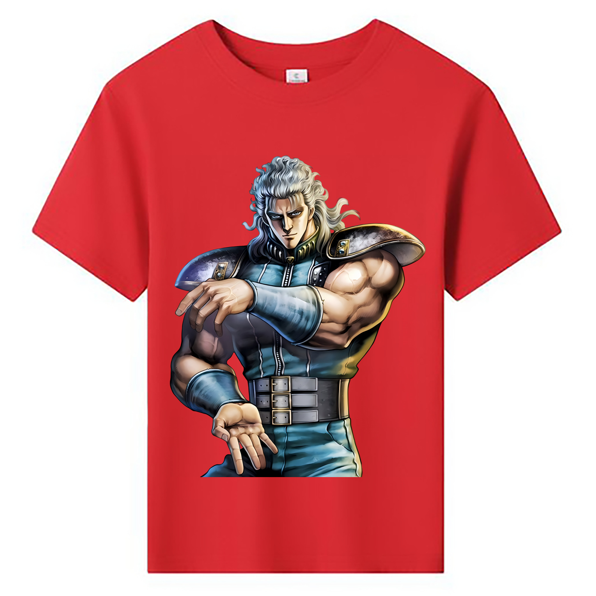 （画像用） 北斗の拳 Fist of the North Star 綿100％キッズTシャツ（フロントプリント）