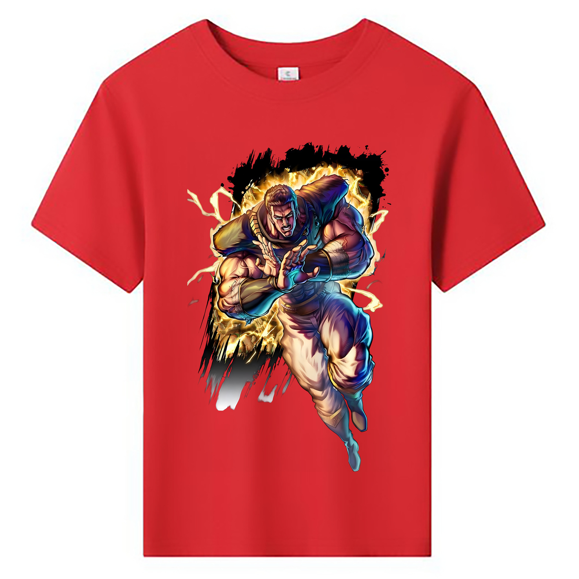 北斗の拳 Fist of the North Star 綿100％キッズTシャツ（フロントプリント）