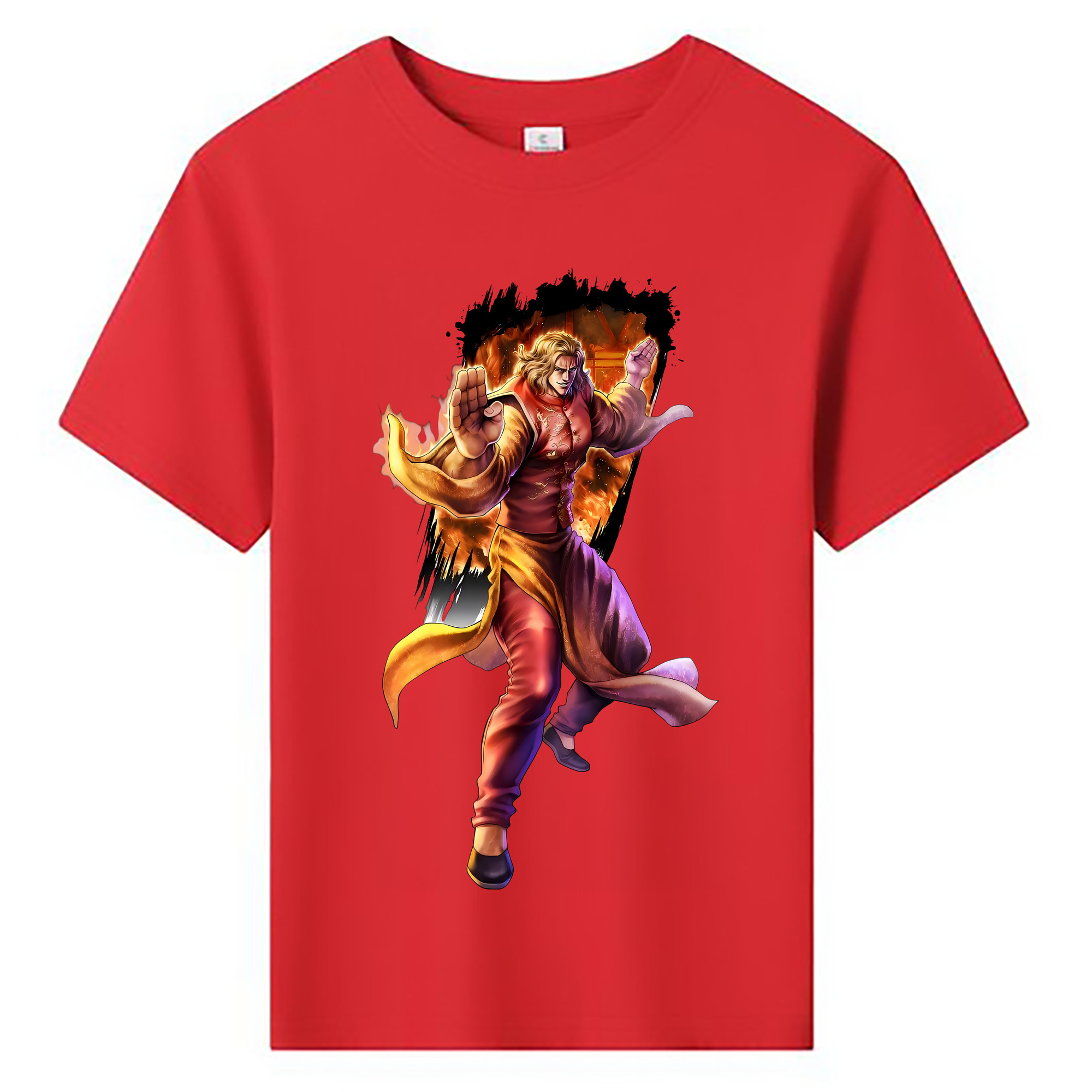 （画像用） 北斗の拳 Fist of the North Star 綿100％キッズTシャツ（フロントプリント）