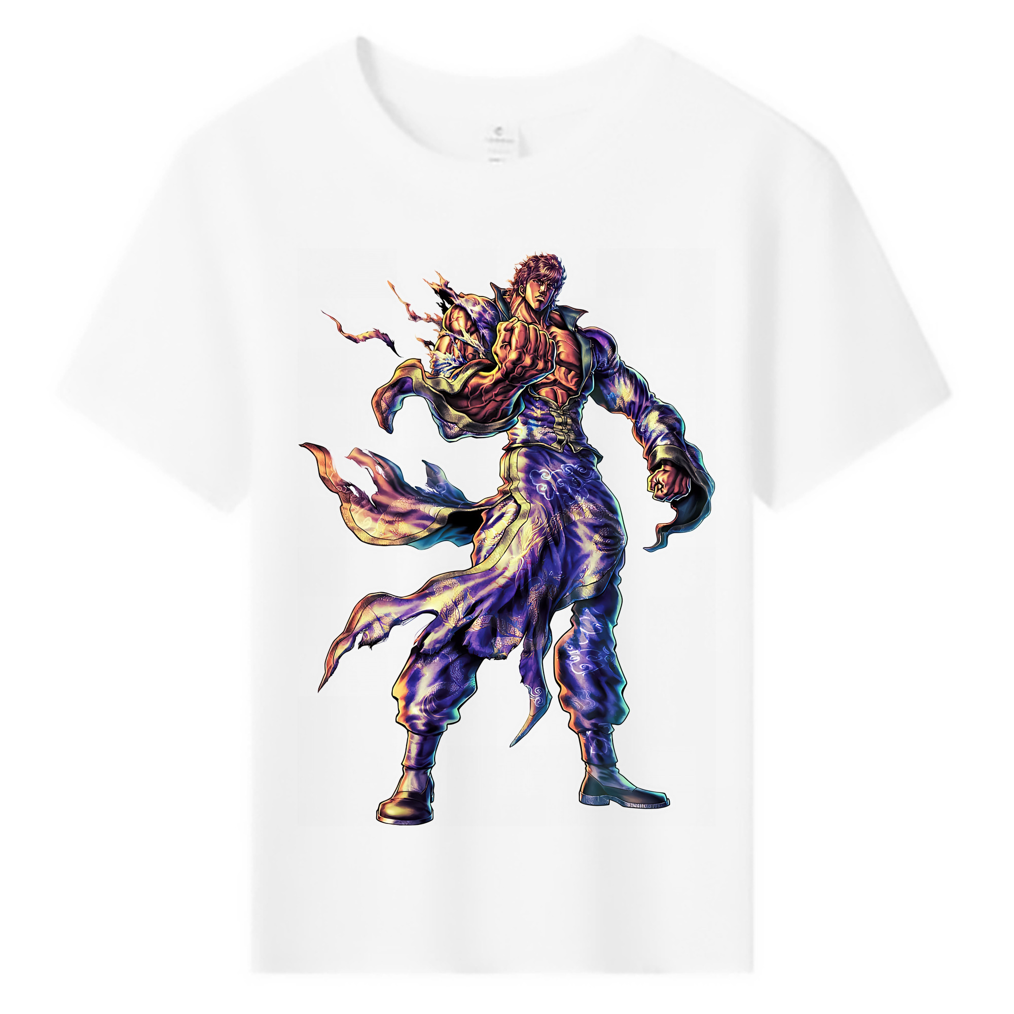 （画像用） 北斗の拳 Fist of the North Star 綿100％キッズTシャツ（フロントプリント）