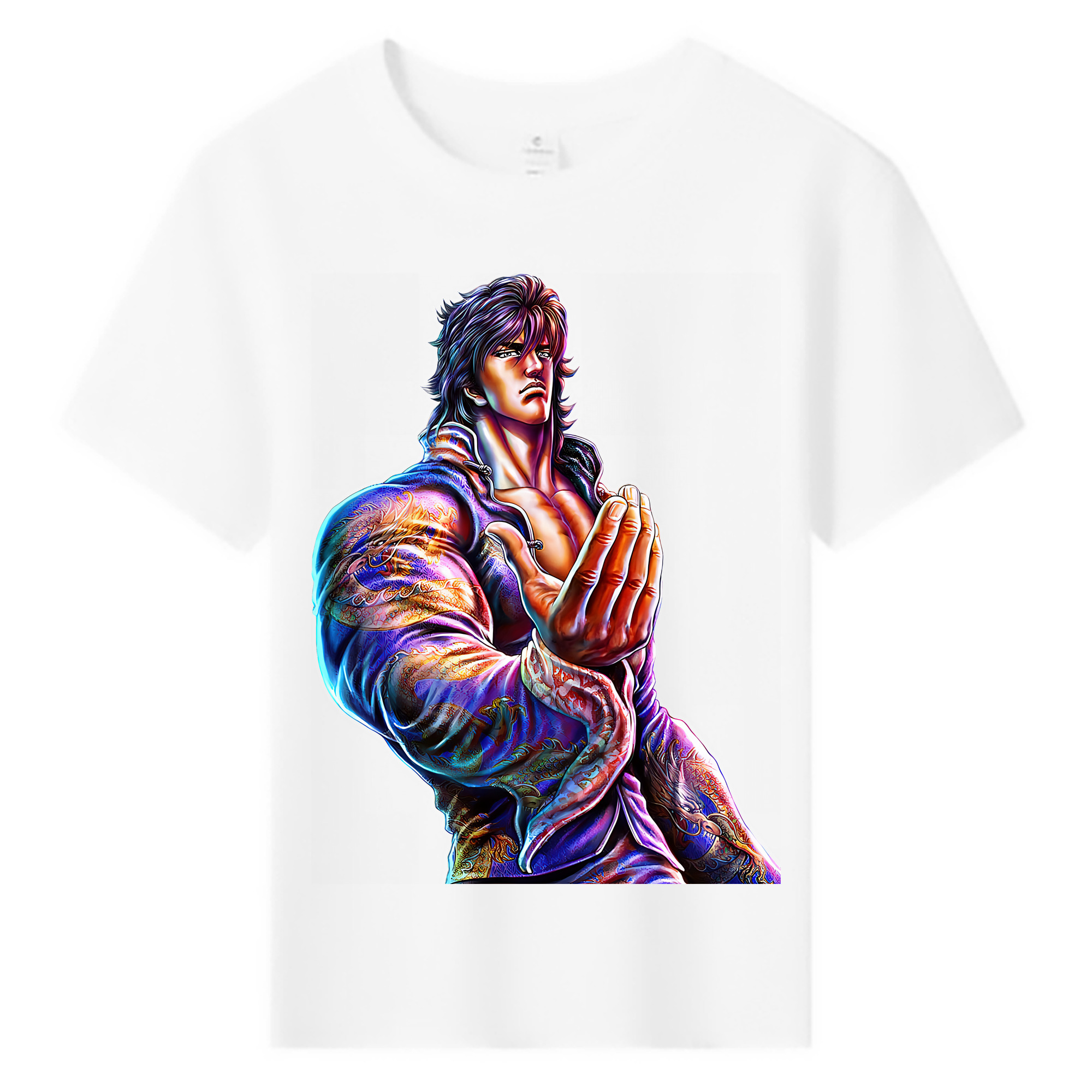 （画像用） 北斗の拳 Fist of the North Star 綿100％キッズTシャツ（フロントプリント）