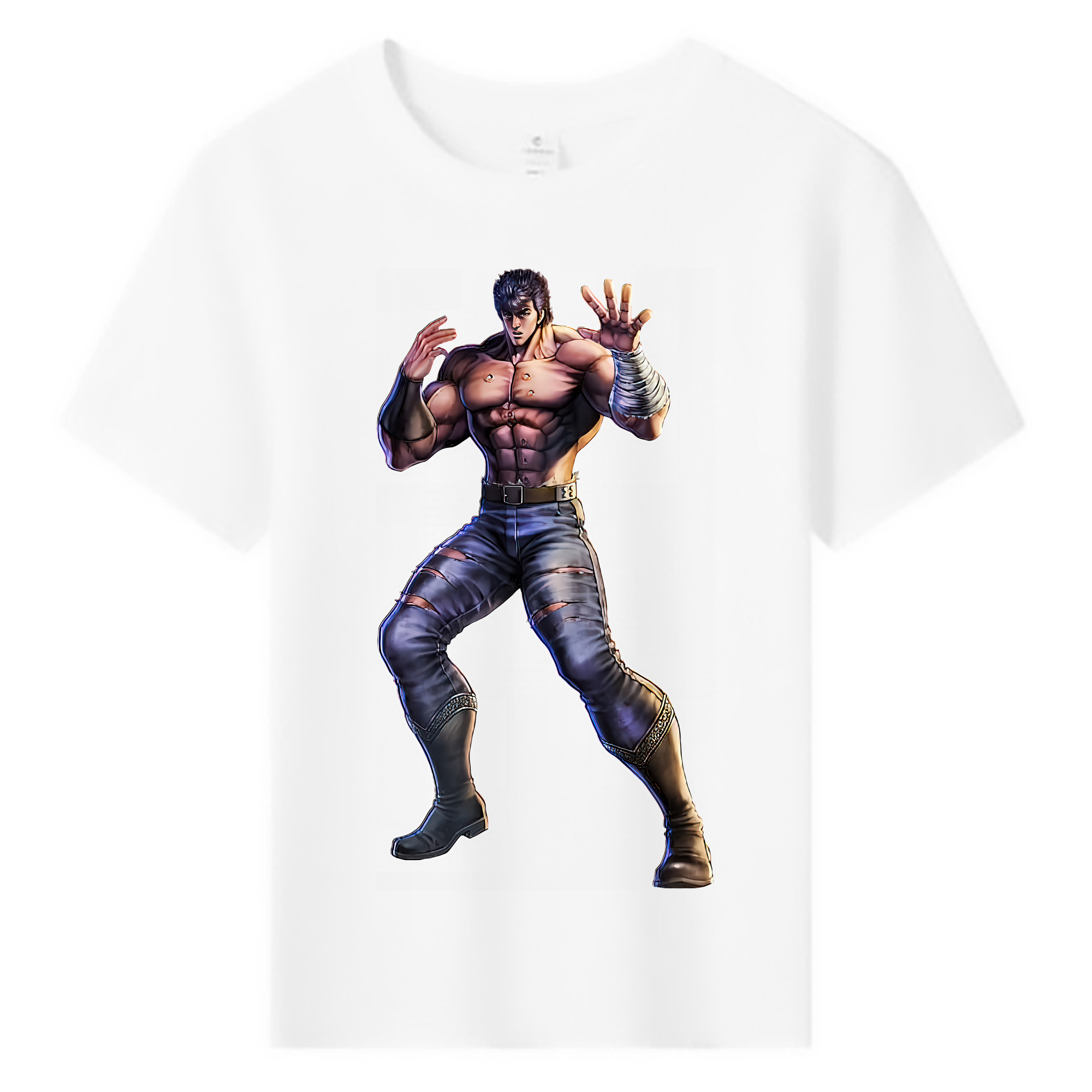 （画像用） 北斗の拳 Fist of the North Star 綿100％キッズTシャツ（フロントプリント）