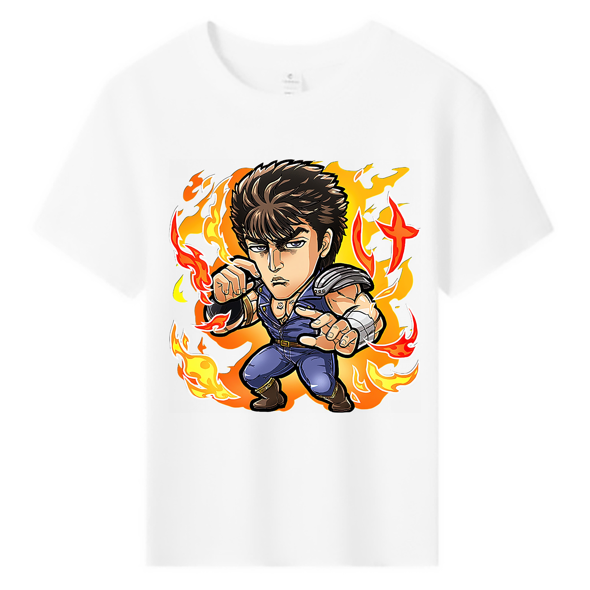 （画像用） 北斗の拳 Fist of the North Star 綿100％キッズTシャツ（フロントプリント）
