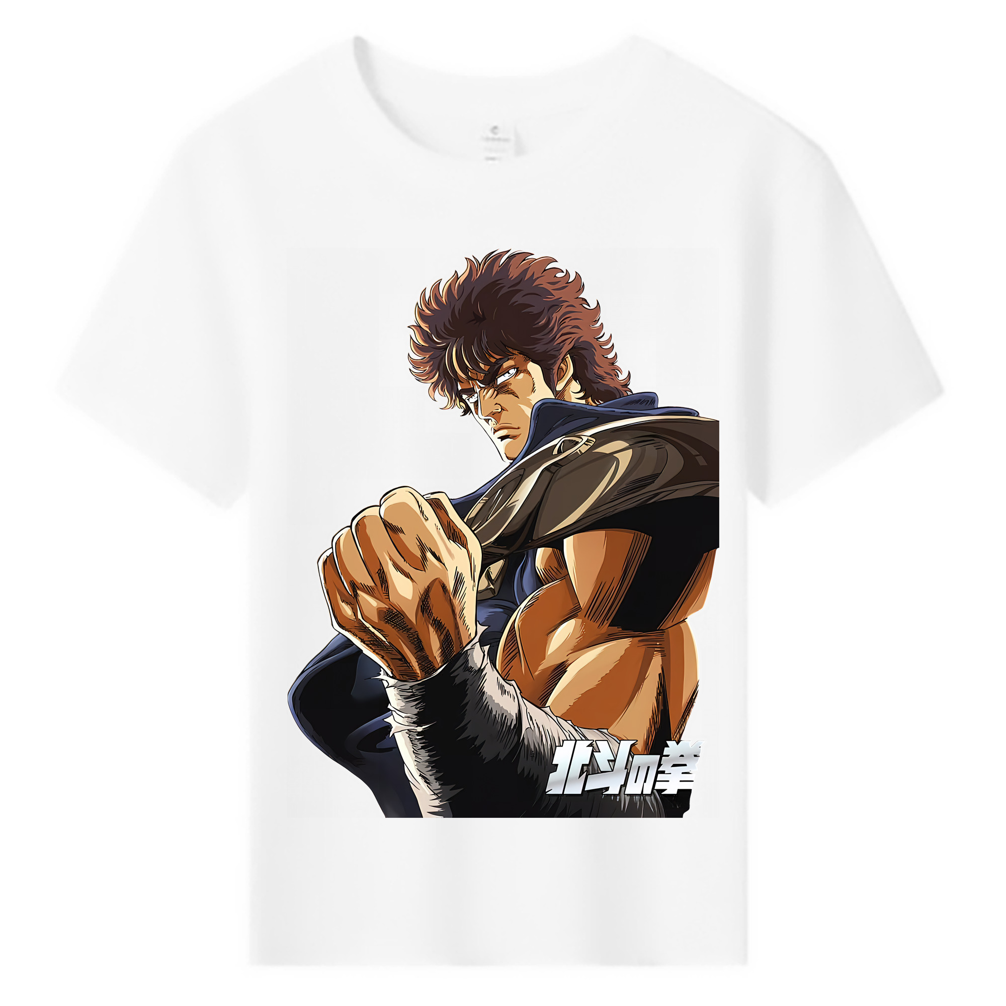 （画像用） 北斗の拳 Fist of the North Star 綿100％キッズTシャツ（フロントプリント）
