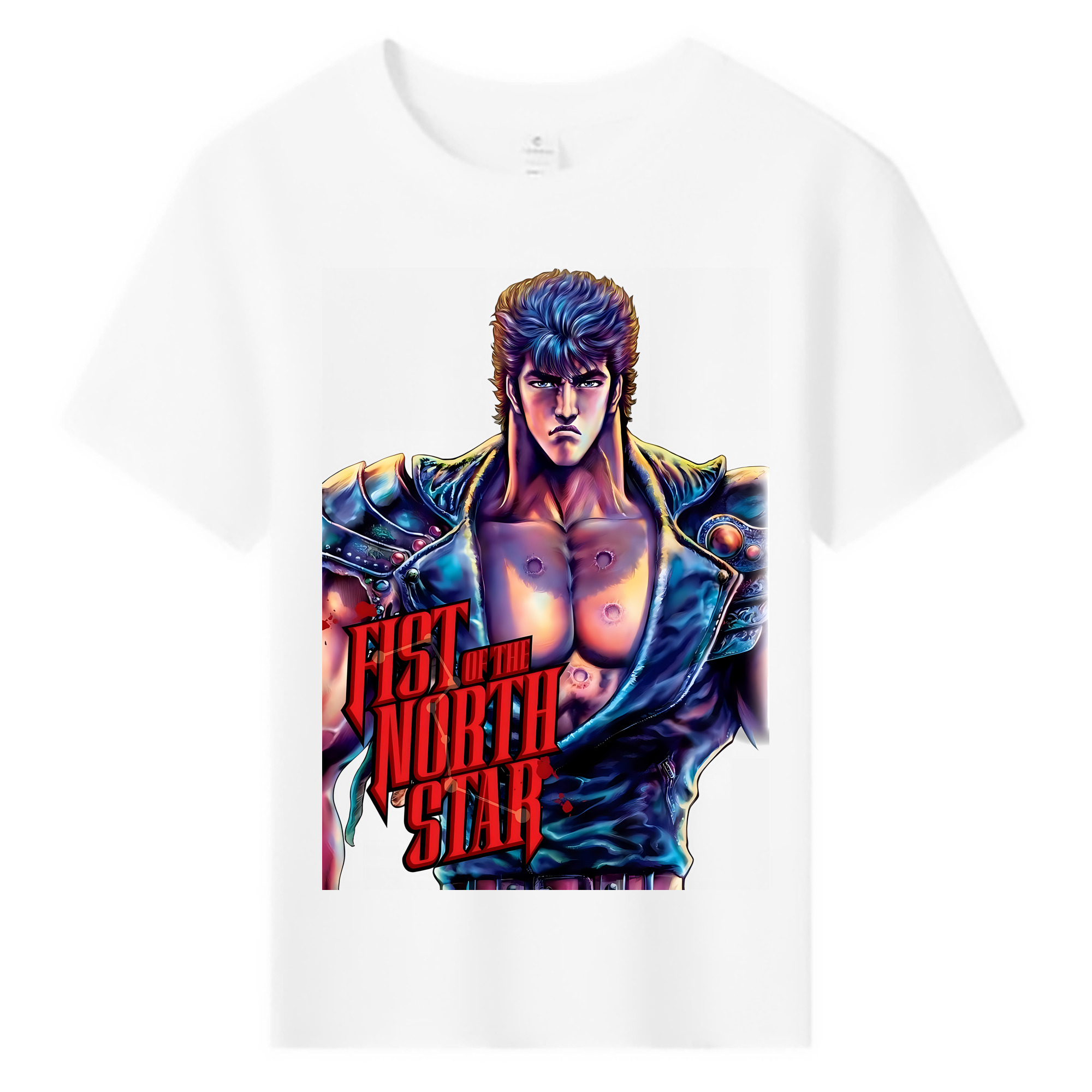 （画像用） 北斗の拳 Fist of the North Star 綿100％キッズTシャツ（フロントプリント）