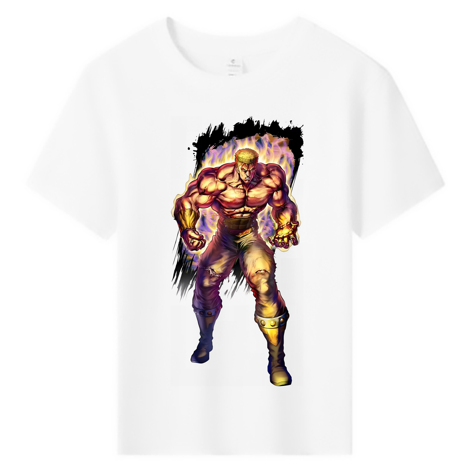 （画像用） 北斗の拳 Fist of the North Star 綿100％キッズTシャツ（フロントプリント）