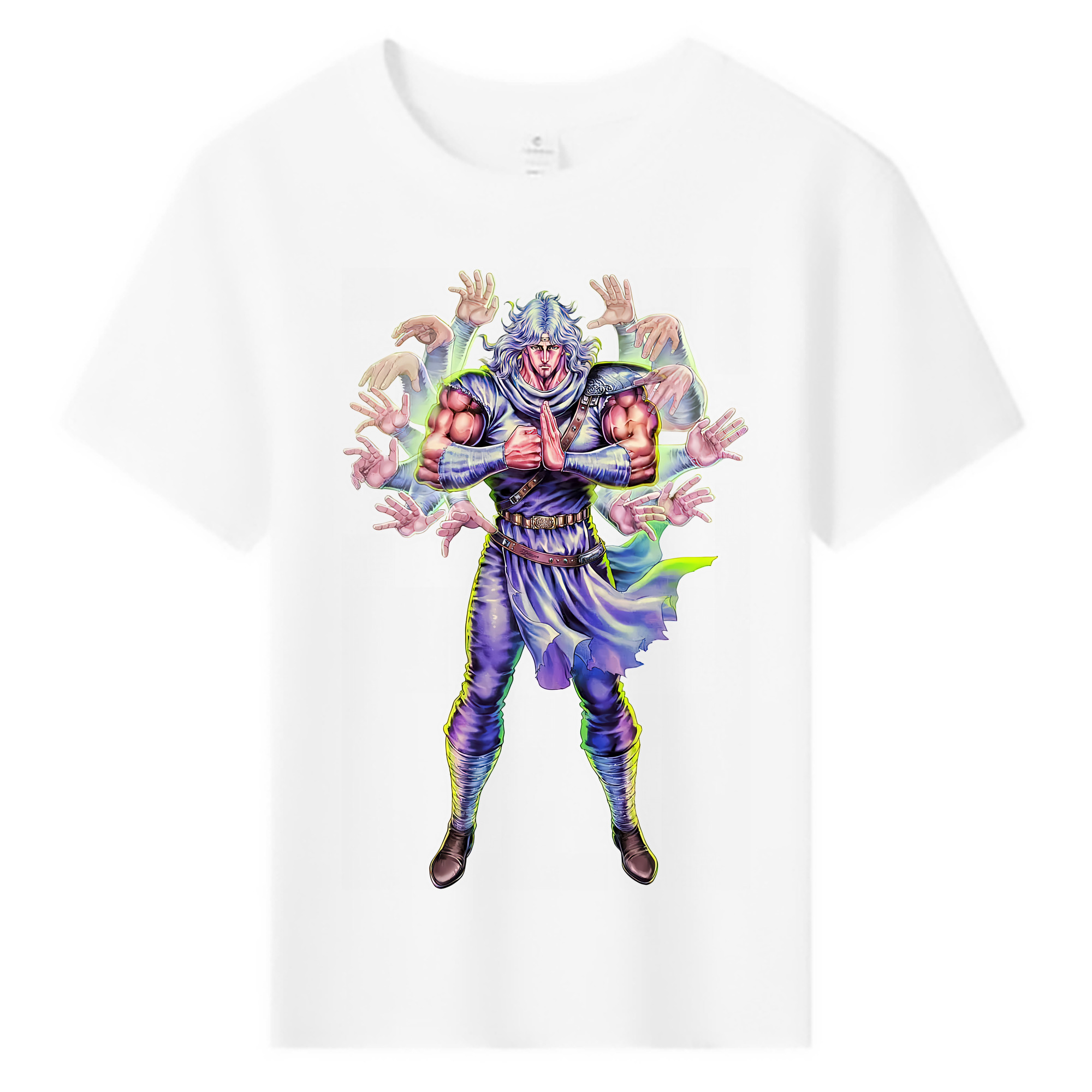 （画像用） 北斗の拳 Fist of the North Star 綿100％キッズTシャツ（フロントプリント）