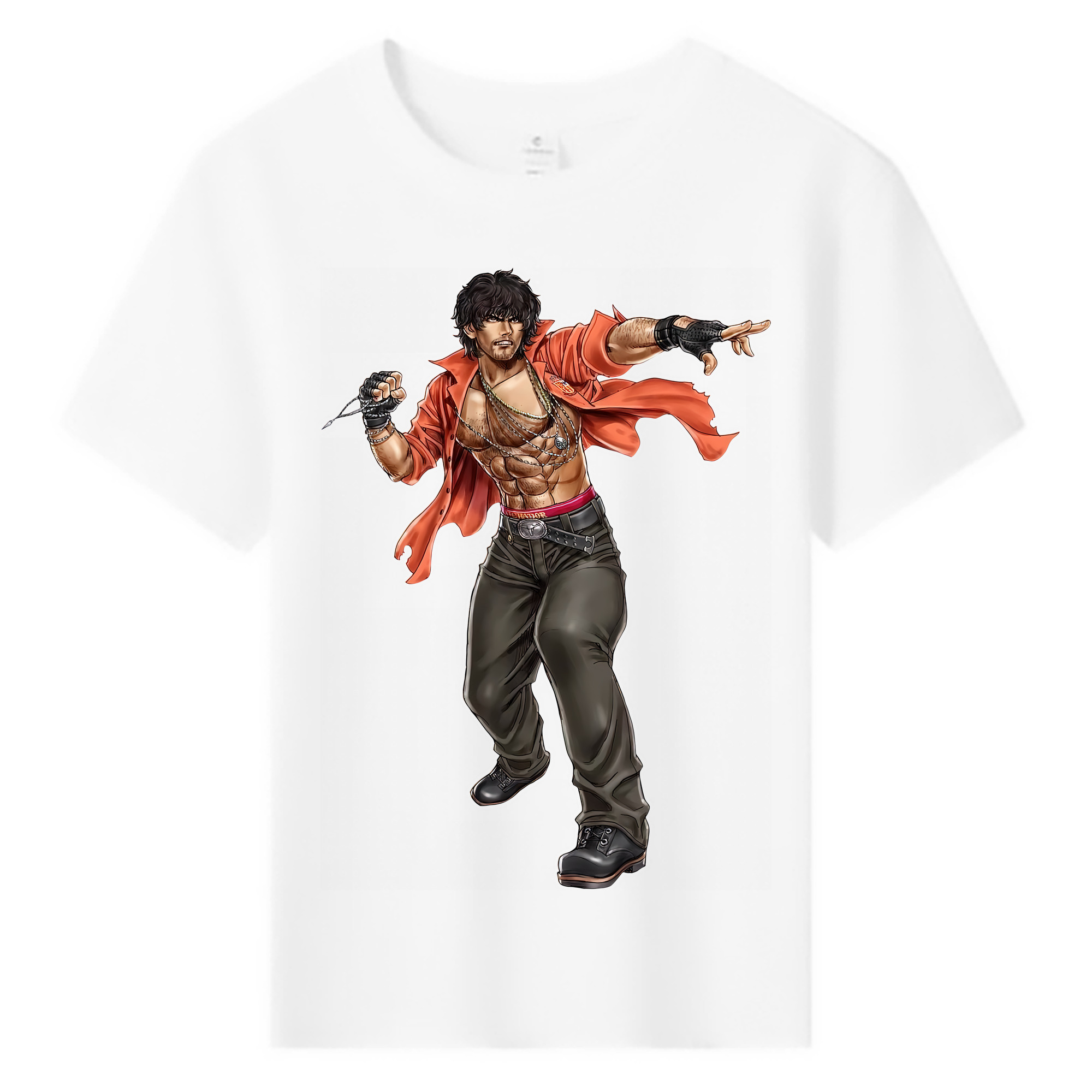 （画像用） 北斗の拳 Fist of the North Star 綿100％キッズTシャツ（フロントプリント）
