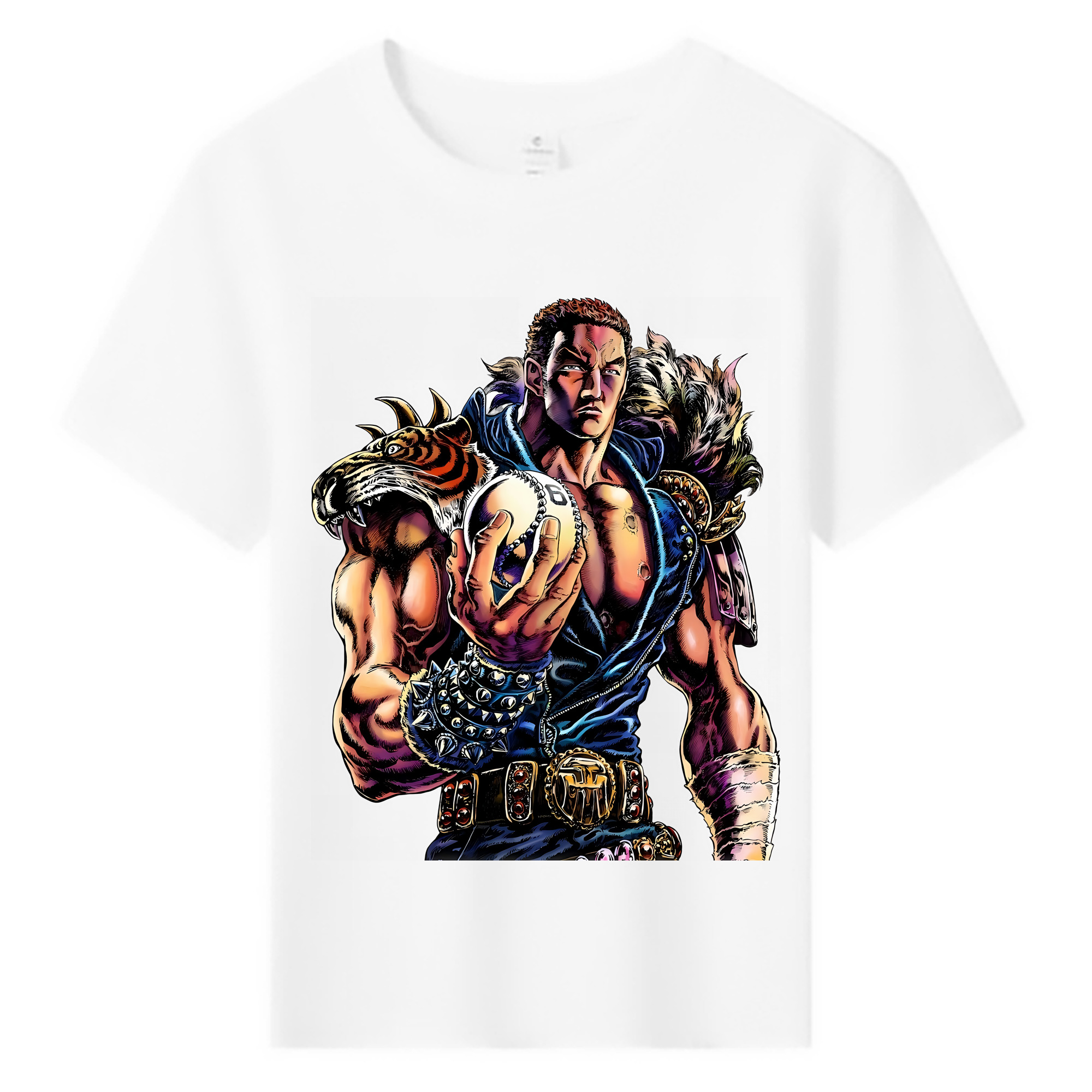 （画像用） 北斗の拳 Fist of the North Star 綿100％キッズTシャツ（フロントプリント）