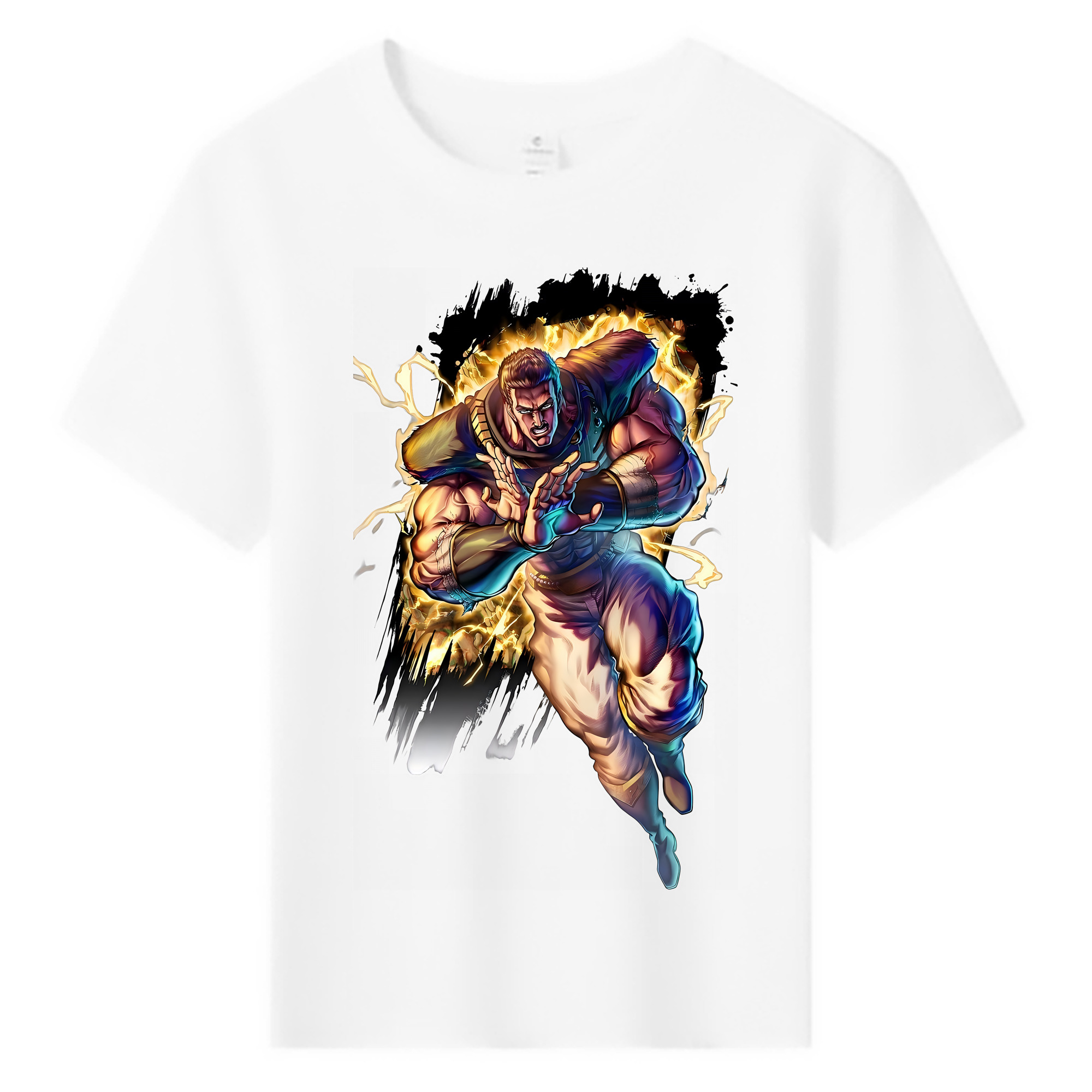 （画像用） 北斗の拳 Fist of the North Star 綿100％キッズTシャツ（フロントプリント）