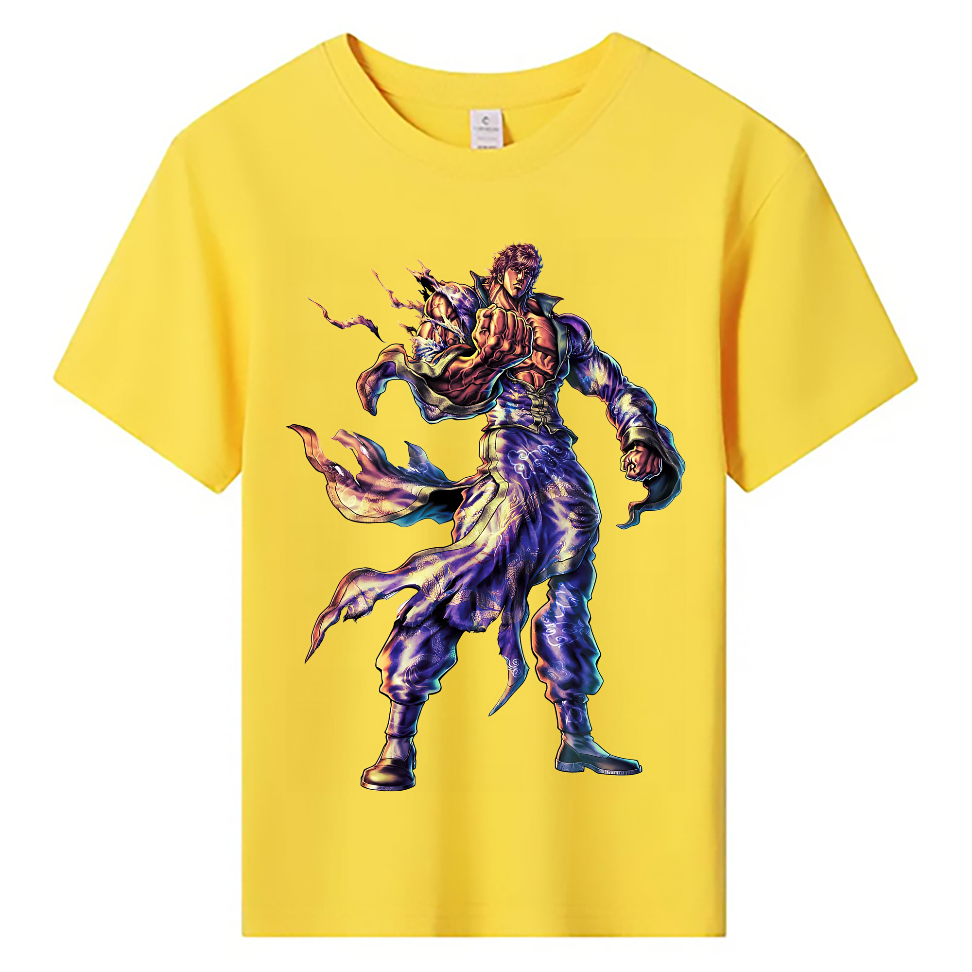 （画像用） 北斗の拳 Fist of the North Star 綿100％キッズTシャツ（フロントプリント）